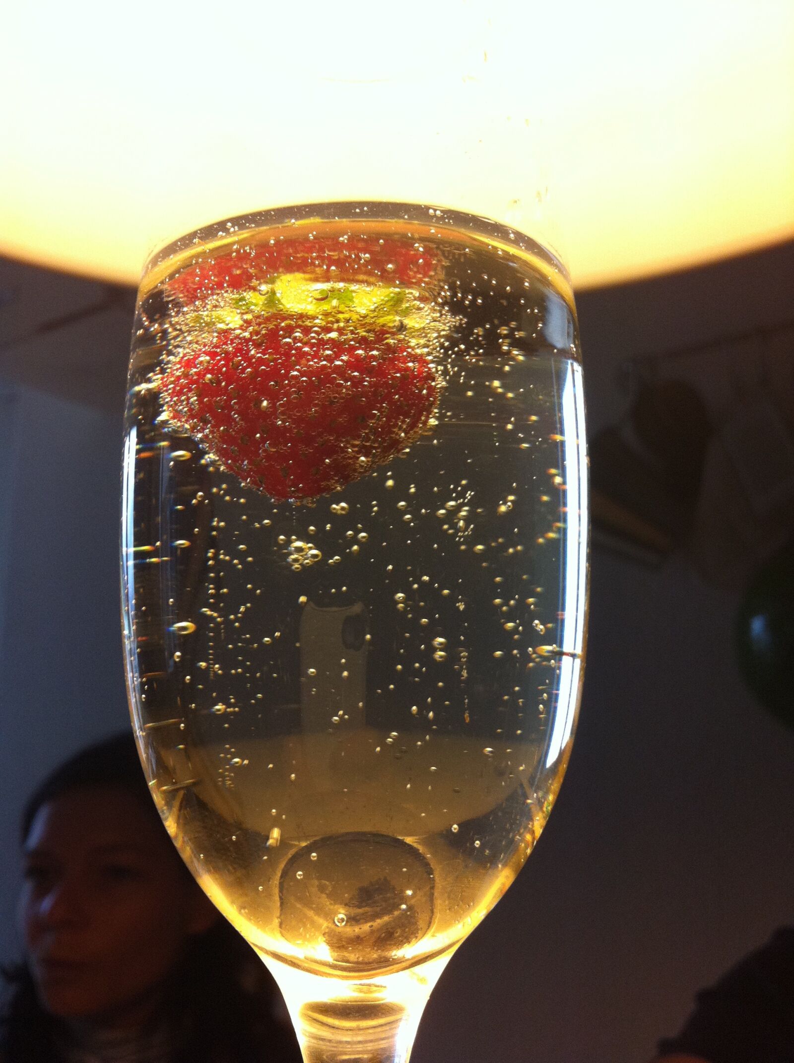 Apple iPhone 4 sample photo. Prosecco, champagne, strawberry photography