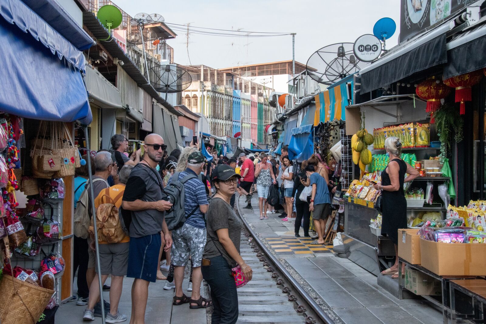 Nikon D5600 sample photo. Train, market, thailand photography