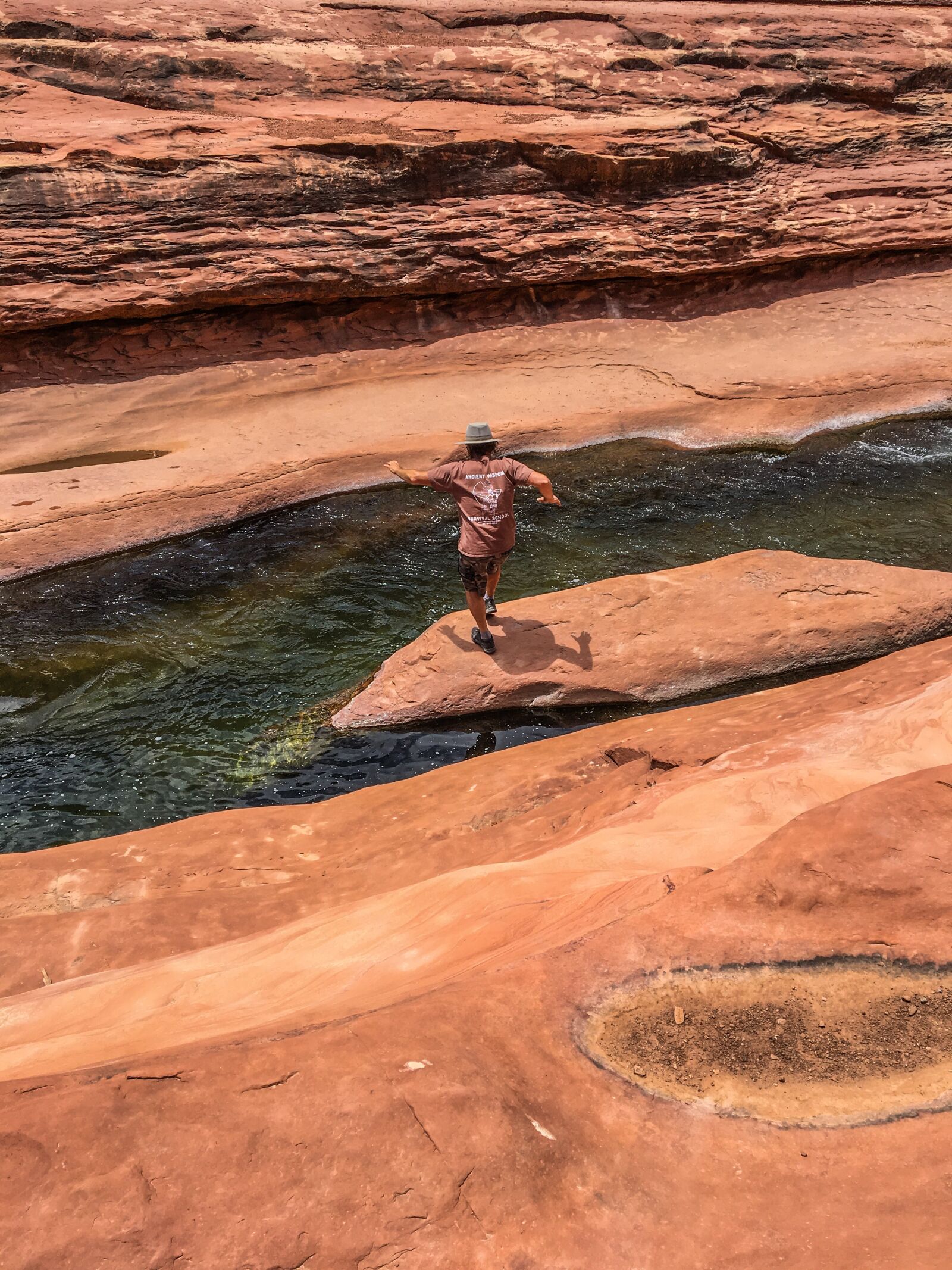 iPhone 6s back camera 4.15mm f/2.2 sample photo. Arizona, river, jump photography