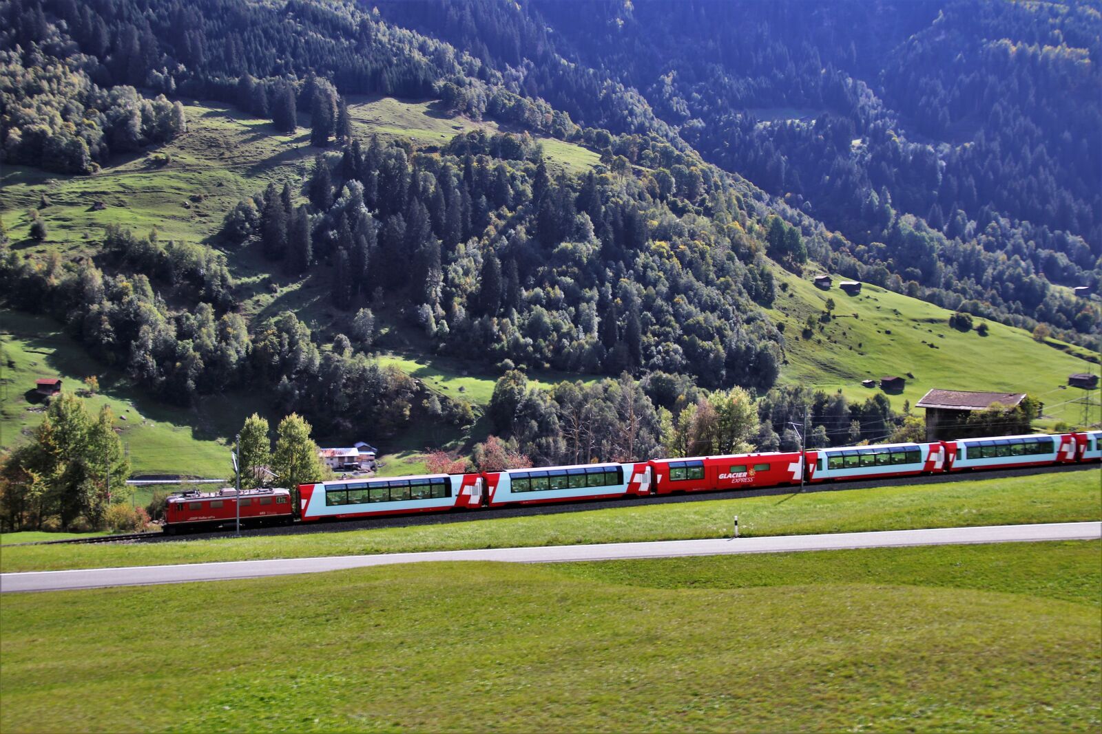 Canon EOS 80D sample photo. Train, mountains, railroad photography