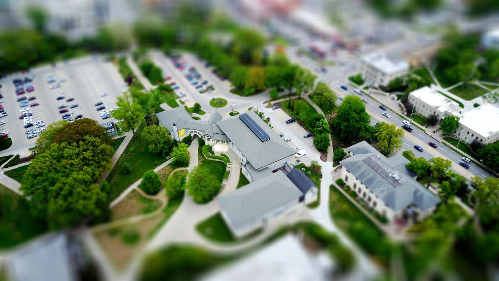 DJI FC220 sample photo. Aerial, blur, bright, buildings photography