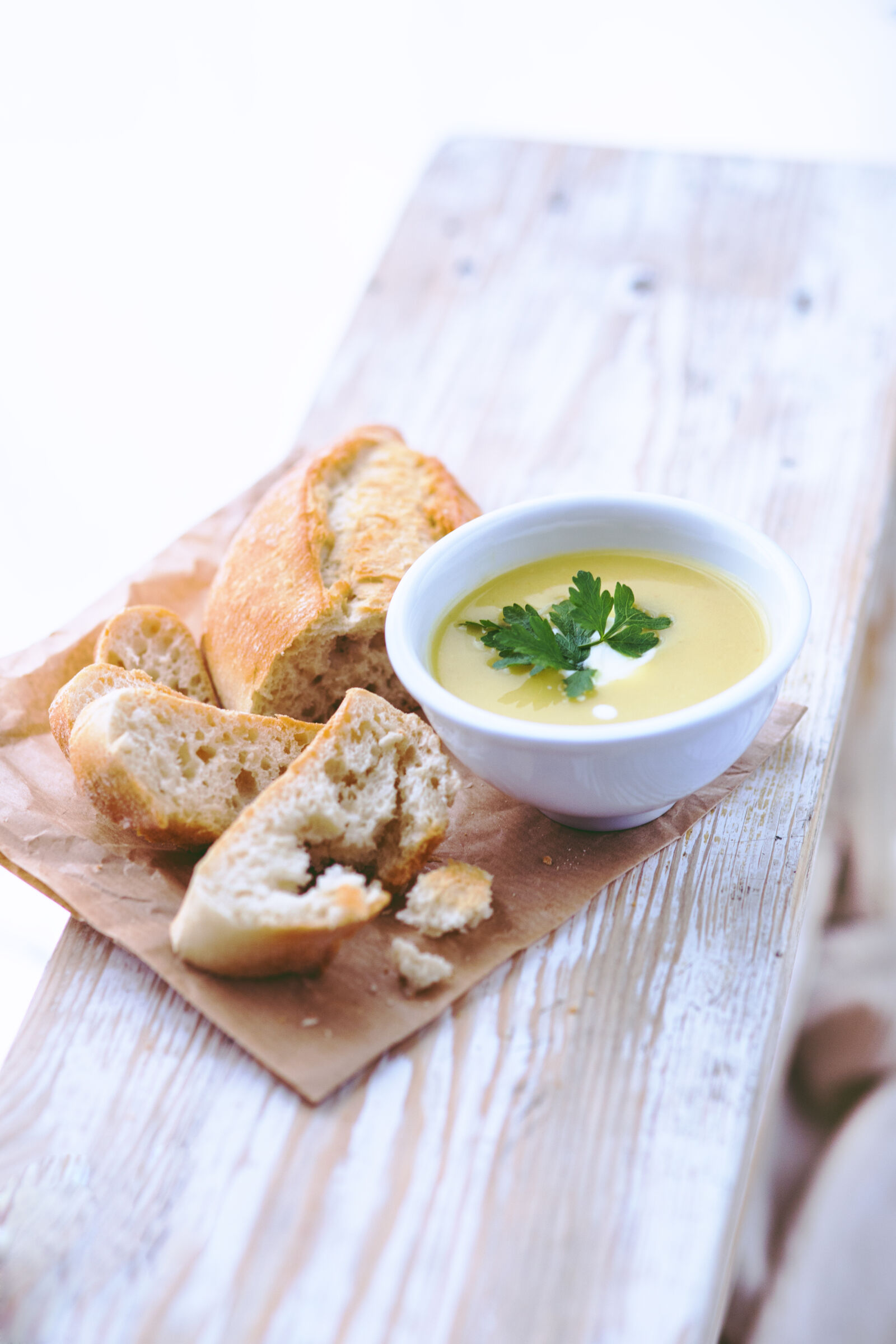 Sigma 85mm F1.4 EX DG HSM sample photo. Leek, and, potato, soup photography