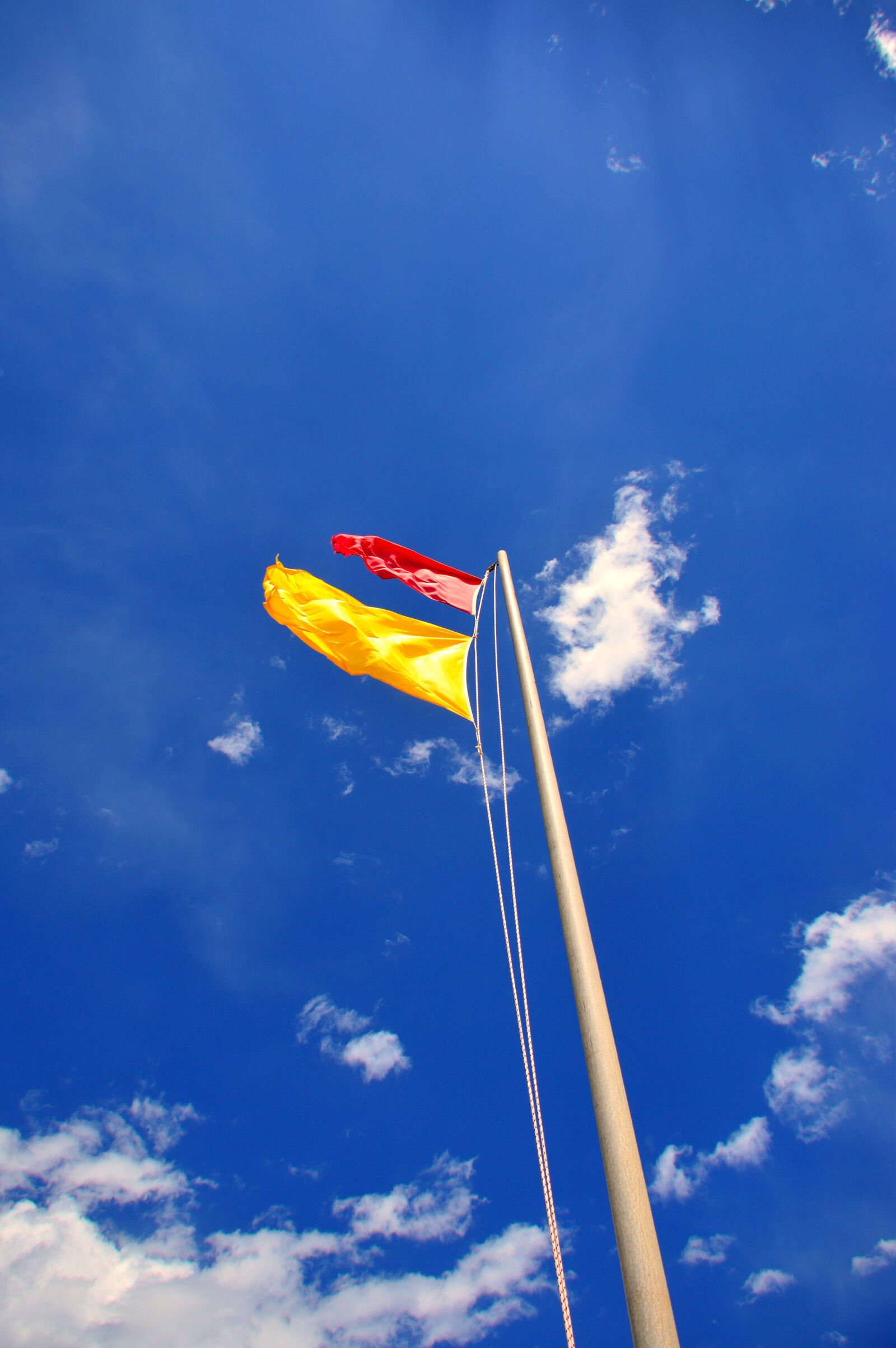 Nikon D3200 sample photo. Flag, storm flag, red photography