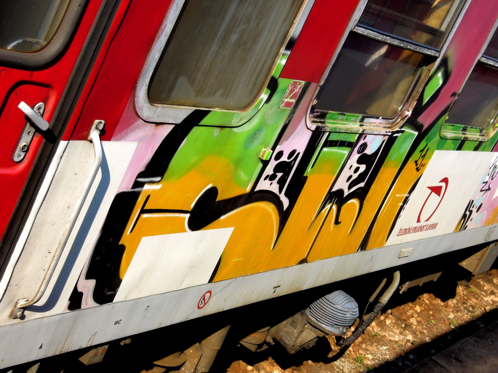 Nikon Coolpix P300 sample photo. Railway, graffiti, rail transport photography