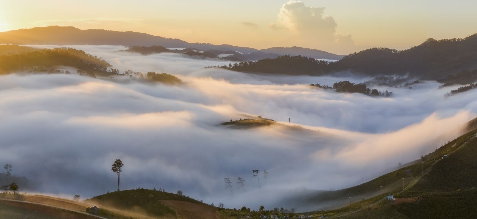 Hasselblad L1D-20c sample photo. Dawn, clouds, mountain photography