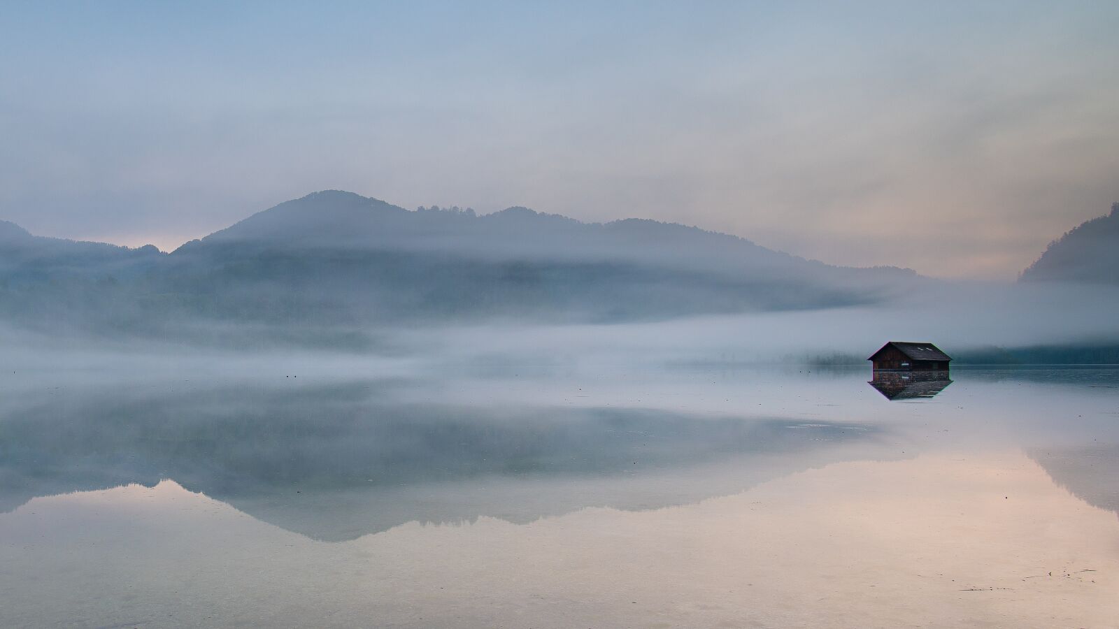 Nikon D850 sample photo. Mist, lake, cottage photography