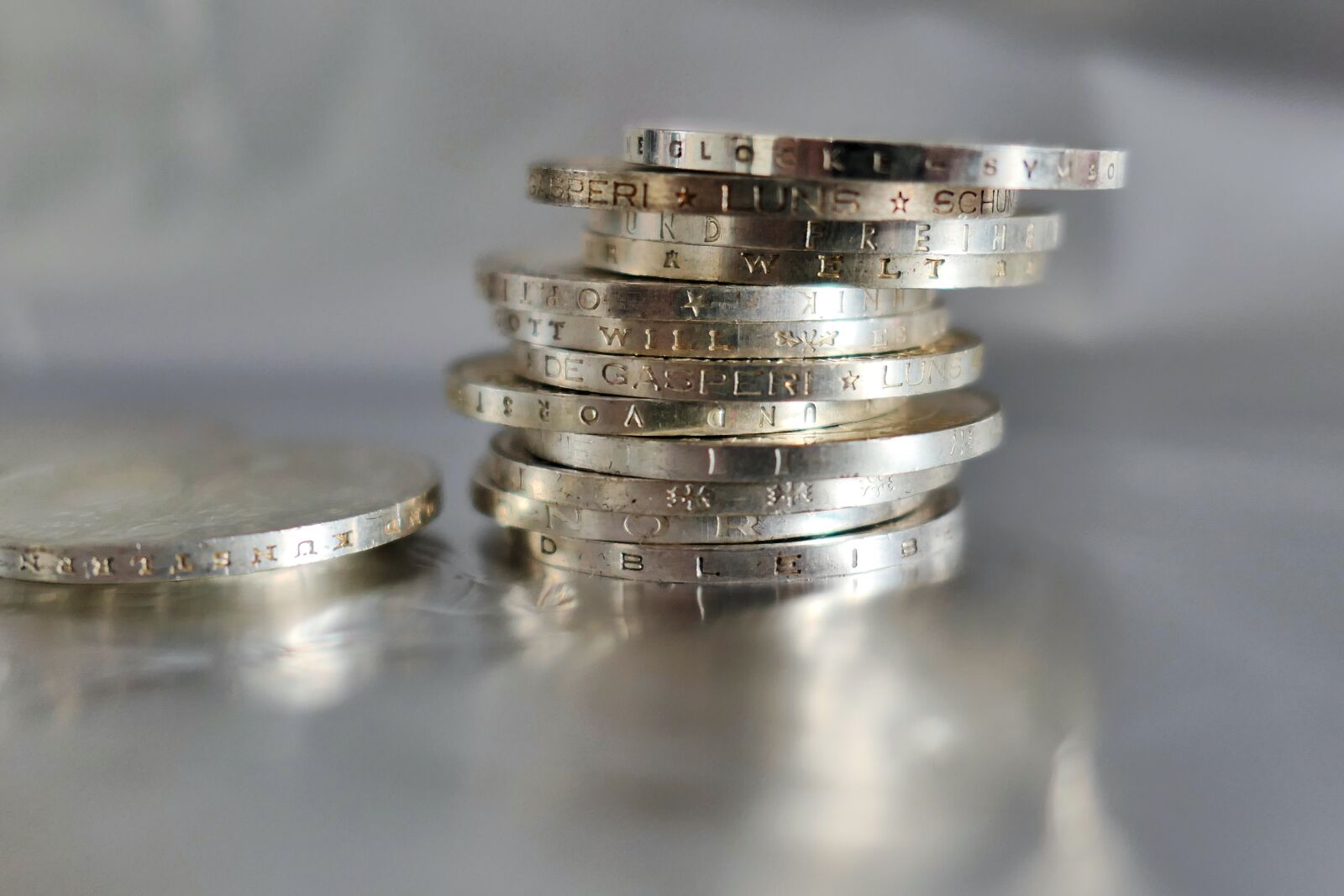 Panasonic Lumix DMC-LX10 (Lumix DMC-LX15) sample photo. Coins, german mark, mark photography