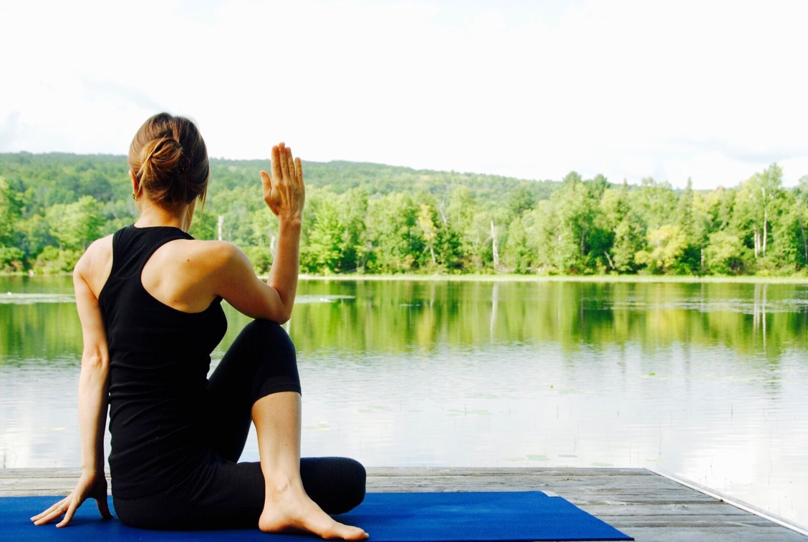 Nikon D80 sample photo. Yoga, woman, nature photography