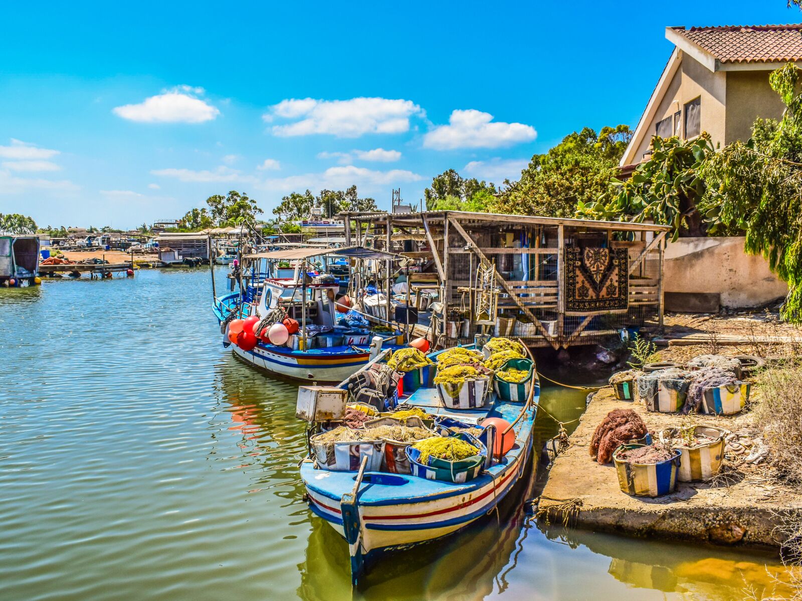 Nikon D3300 sample photo. Fishing boats, fishing shelter photography