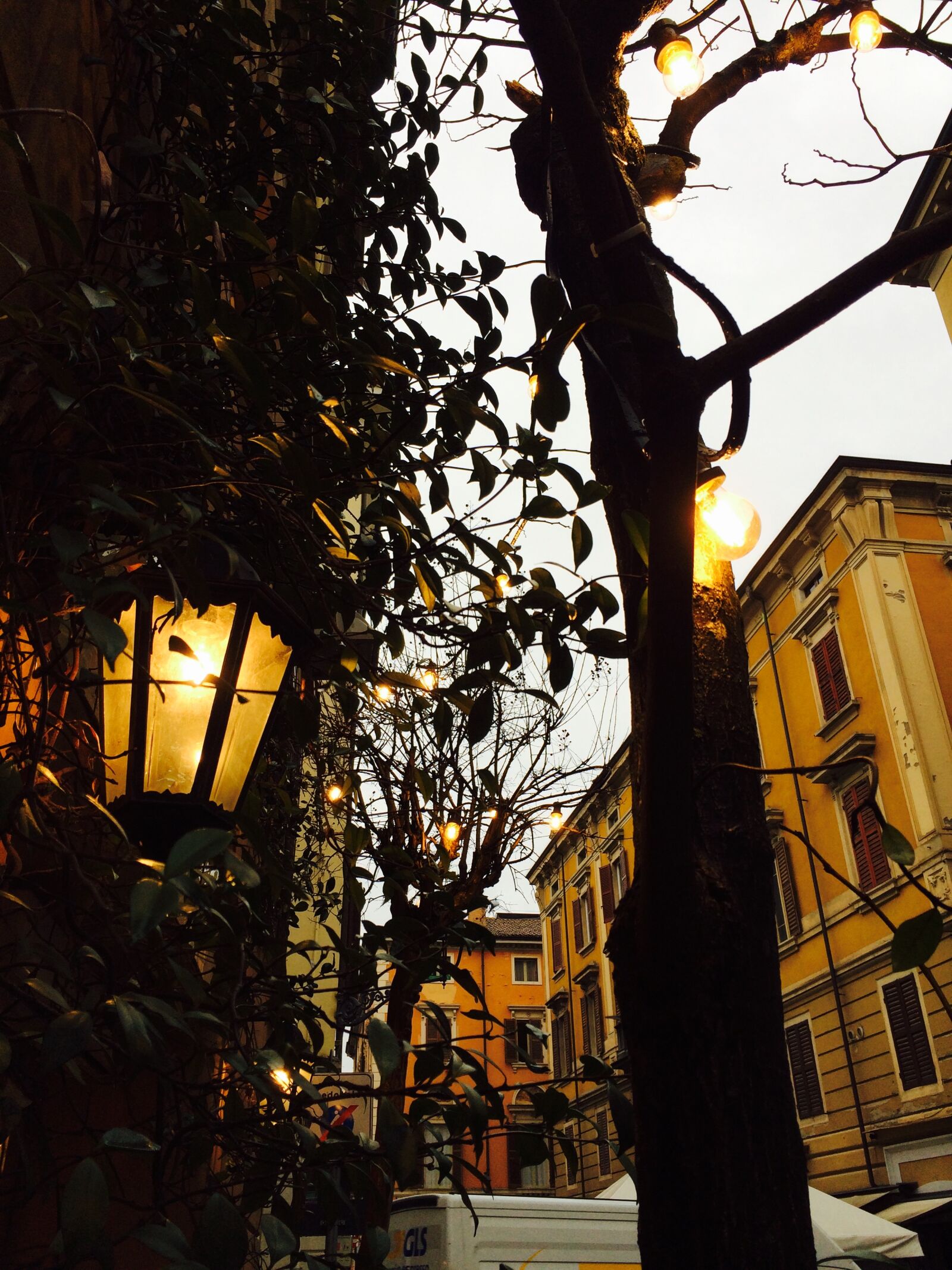 iPhone 5s back camera 4.15mm f/2.2 sample photo. City, lights, italy, modena photography