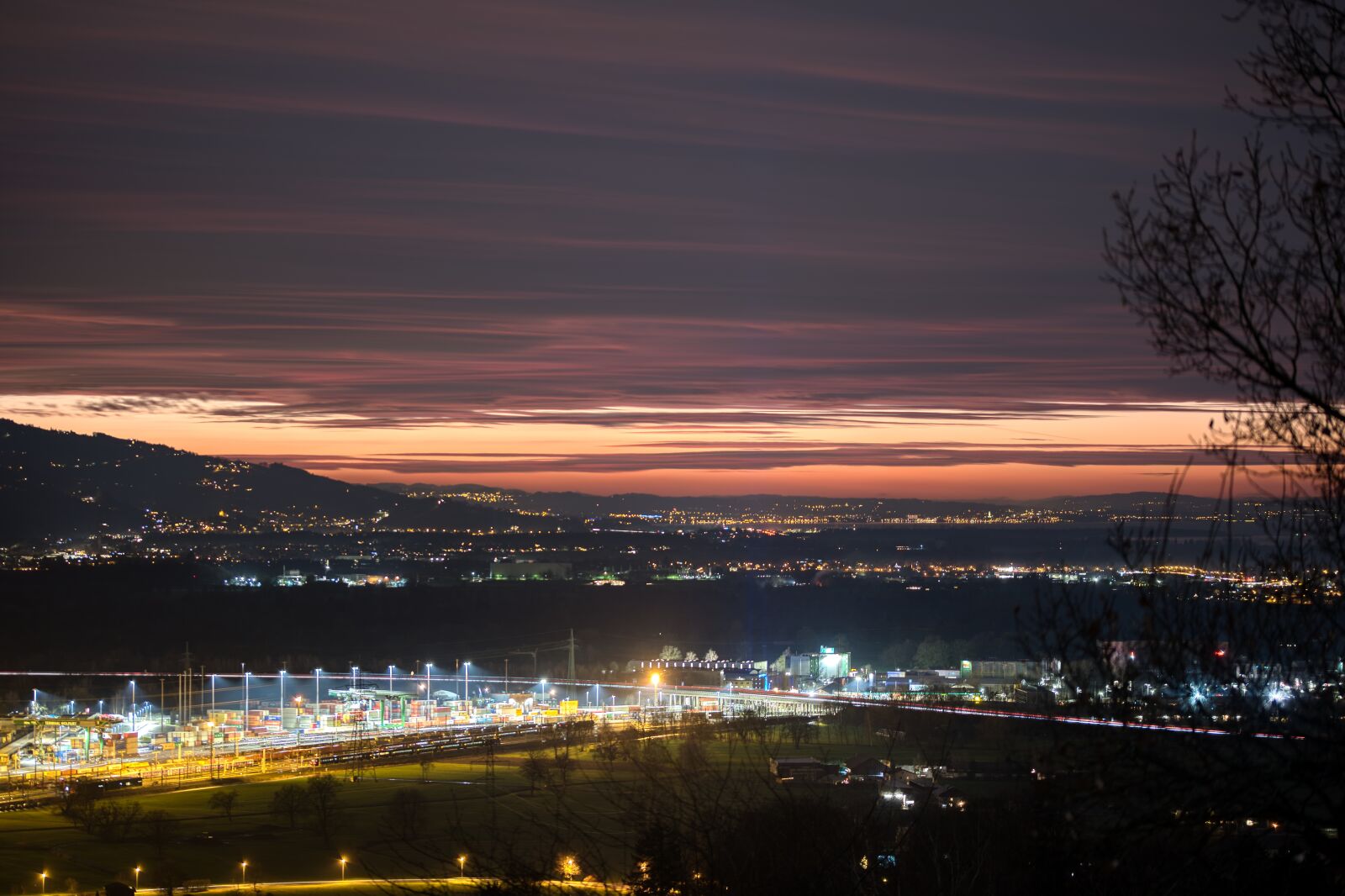 Nikon D750 sample photo. Sunset, valley, railway station photography