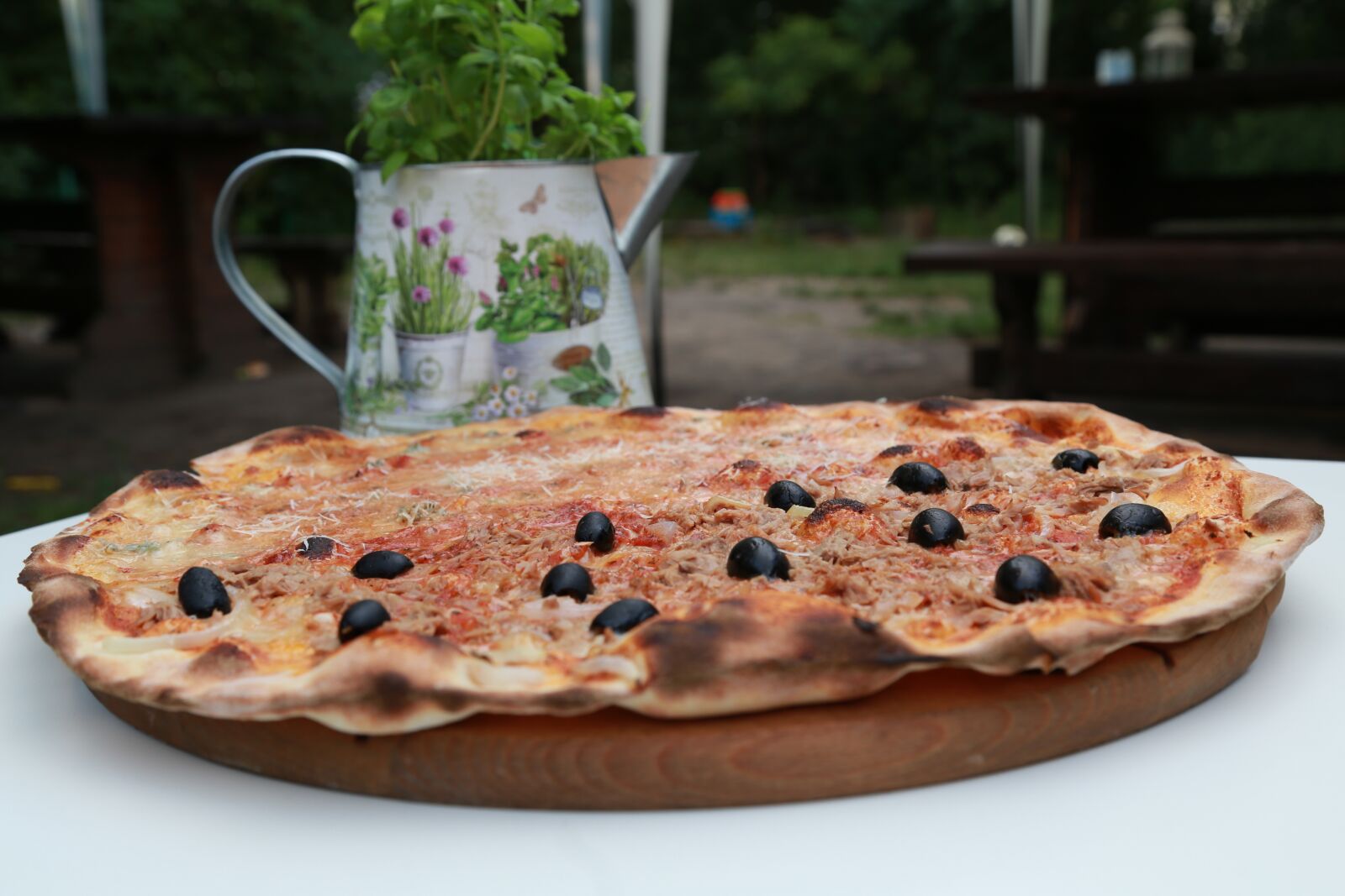Canon EOS 6D + Canon EF 24-105mm F4L IS USM sample photo. Pizza, tomato, the olives photography