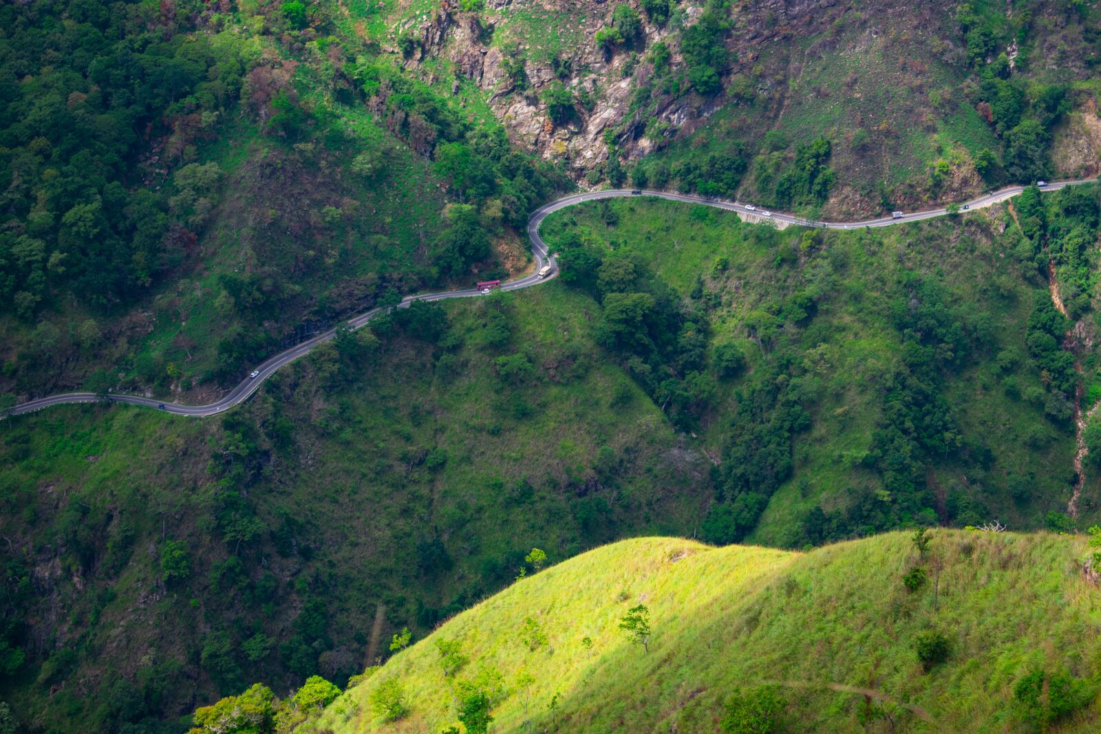 Nikon D3400 sample photo. Green, road, mountain photography