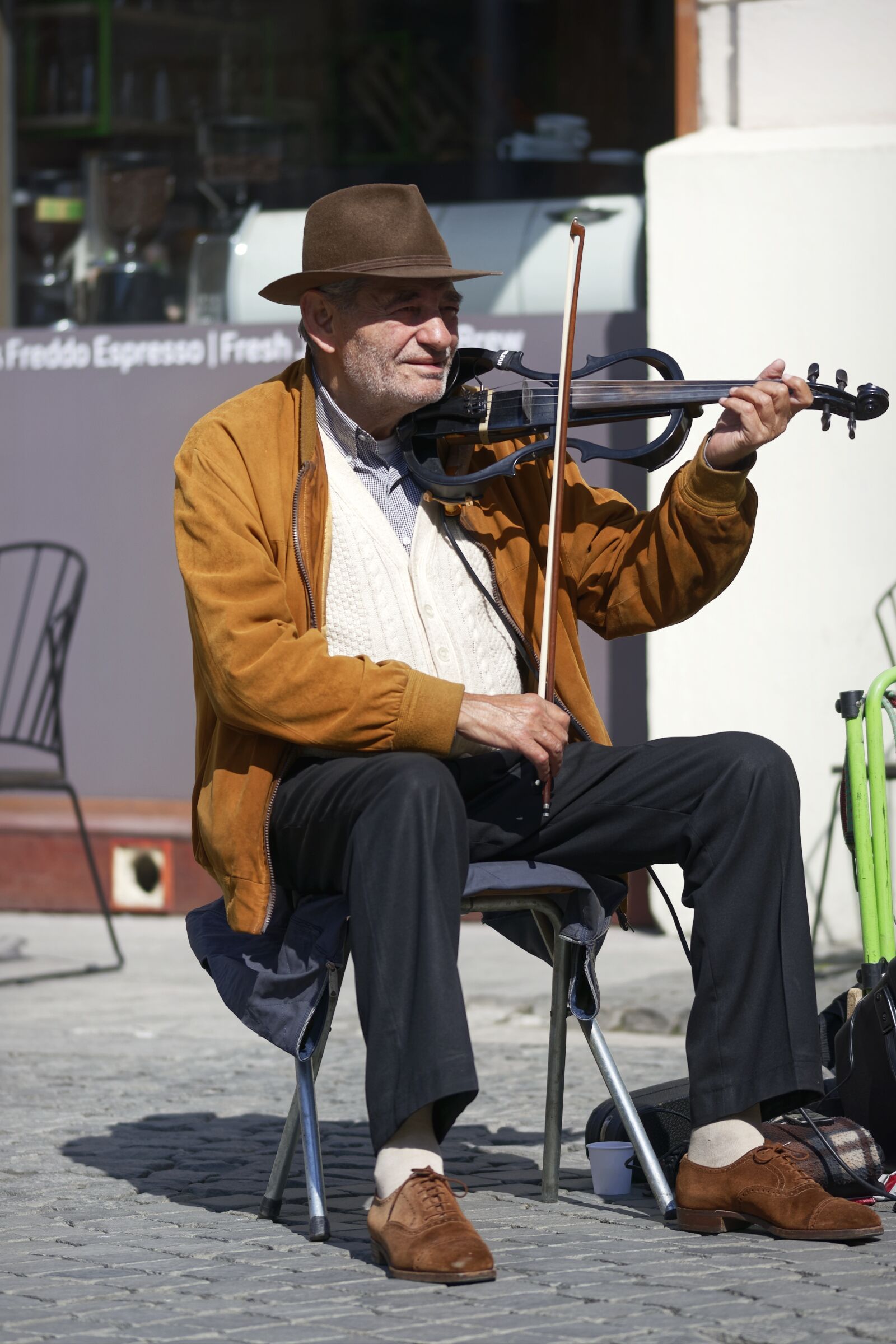 Nikon D5300 sample photo. Man, old, violin photography