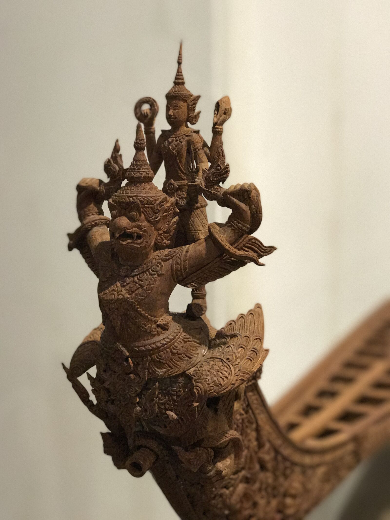 iPhone 7 Plus back dual camera 6.6mm f/2.8 sample photo. Wood carving, royal barge photography