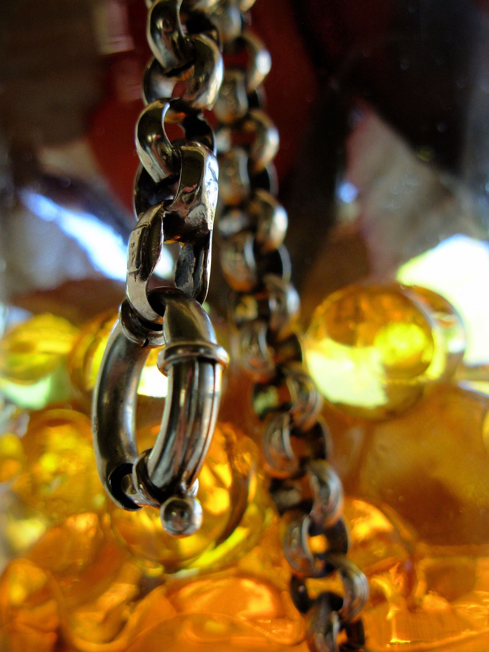 Nikon COOLPIX L1 sample photo. Gold chain, glasses, abstract photography