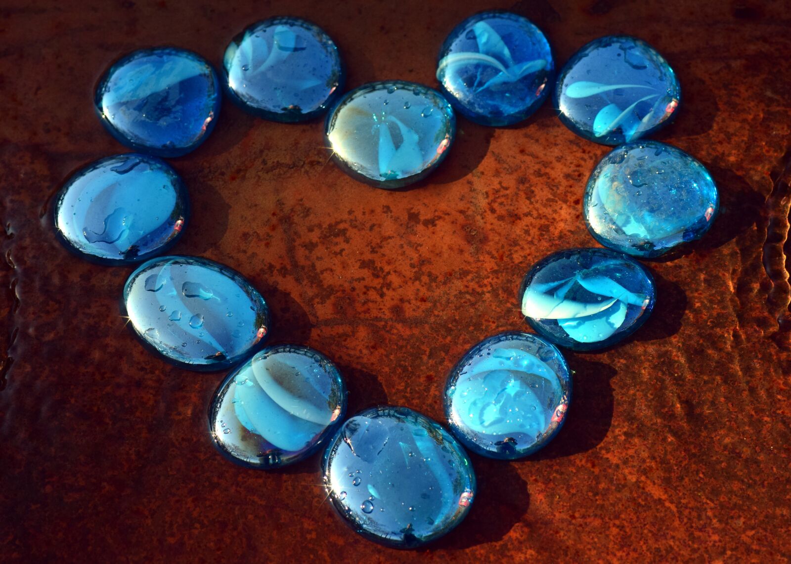 Nikon D3300 sample photo. Heart, stone, blue photography