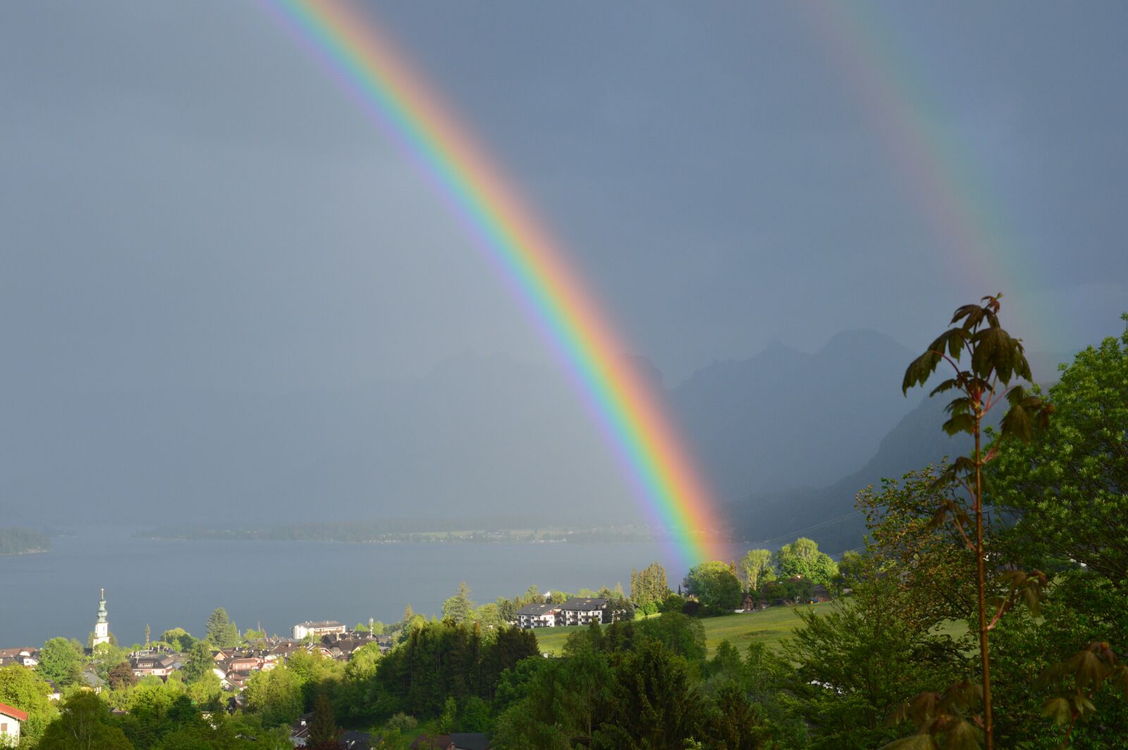 Nikon D3200 sample photo. Rainbow, st, gilgen photography
