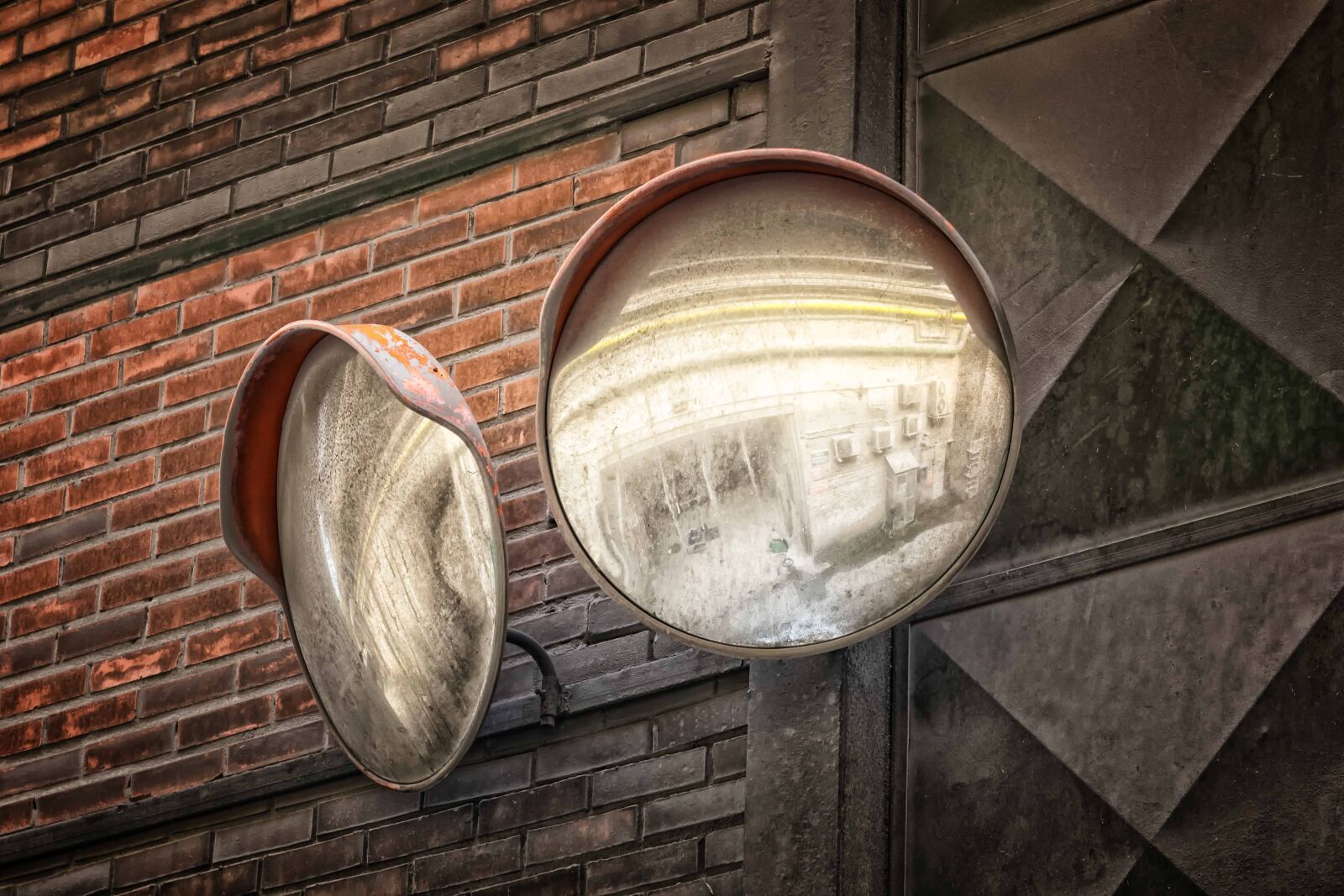 Nikon D3300 sample photo. Mirror, brick wall, object photography