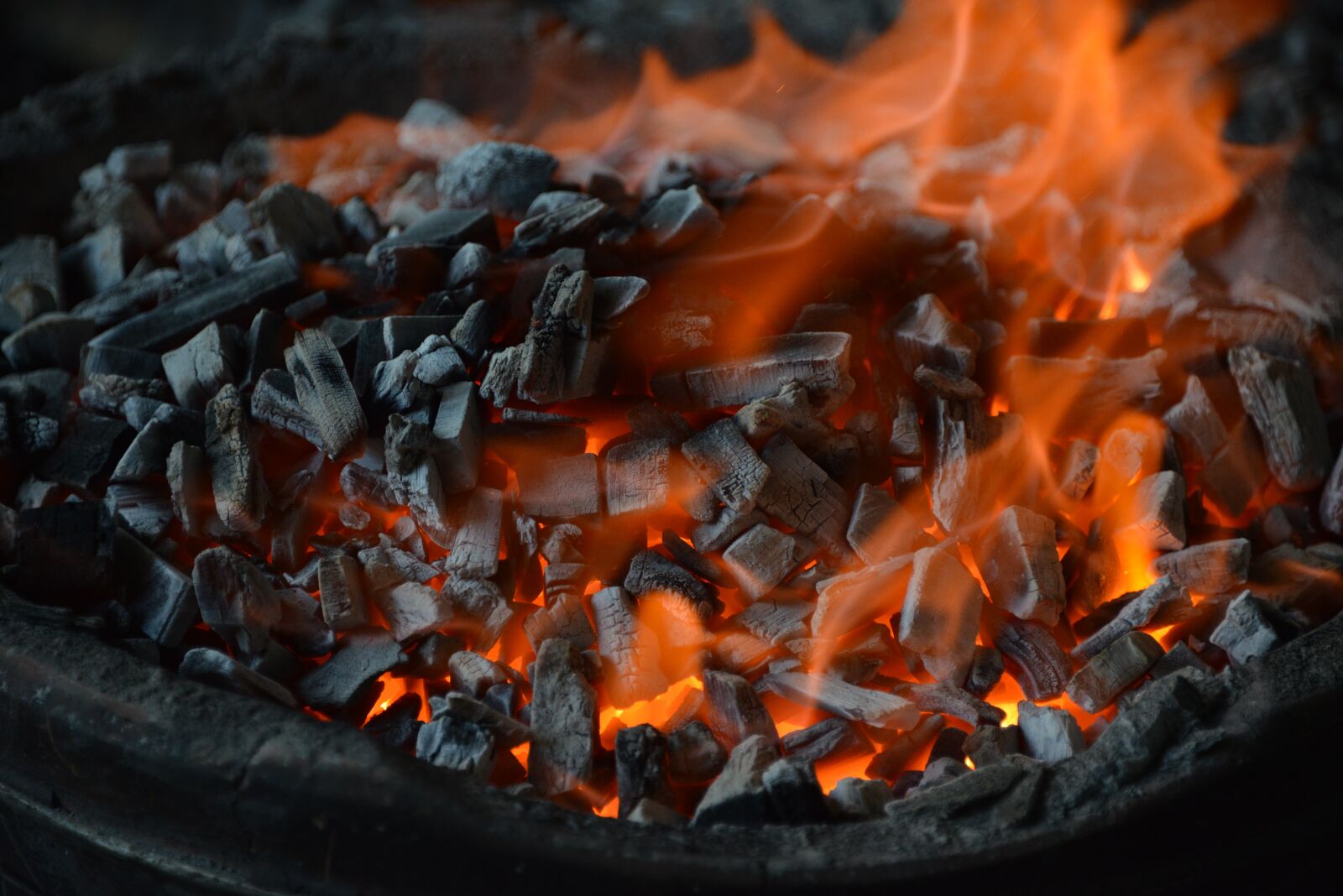 Nikon D800 sample photo. Fire, coal, charcoal photography