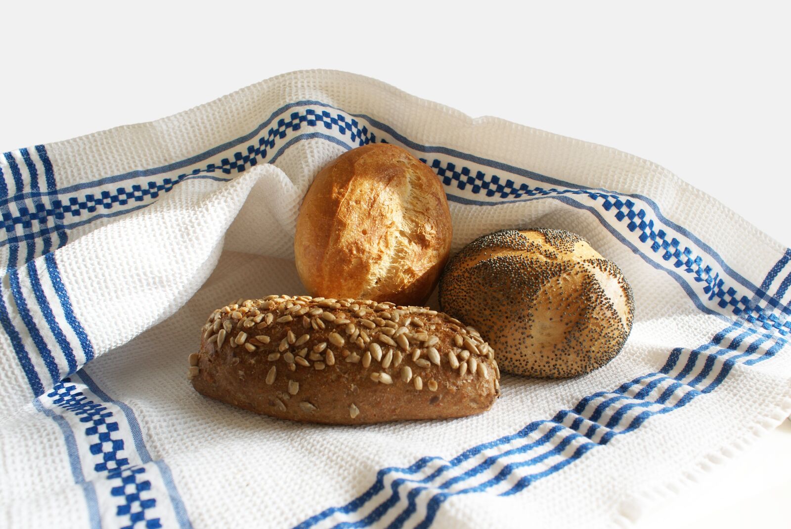 Sony Alpha DSLR-A300 sample photo. Roll, pastries, breakfast photography