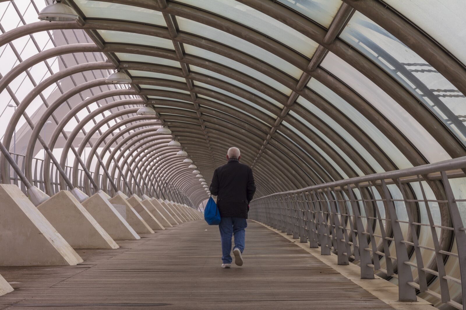 Canon EOS 60D + Canon EF 50mm F1.8 STM sample photo. Man, tunnel, people photography