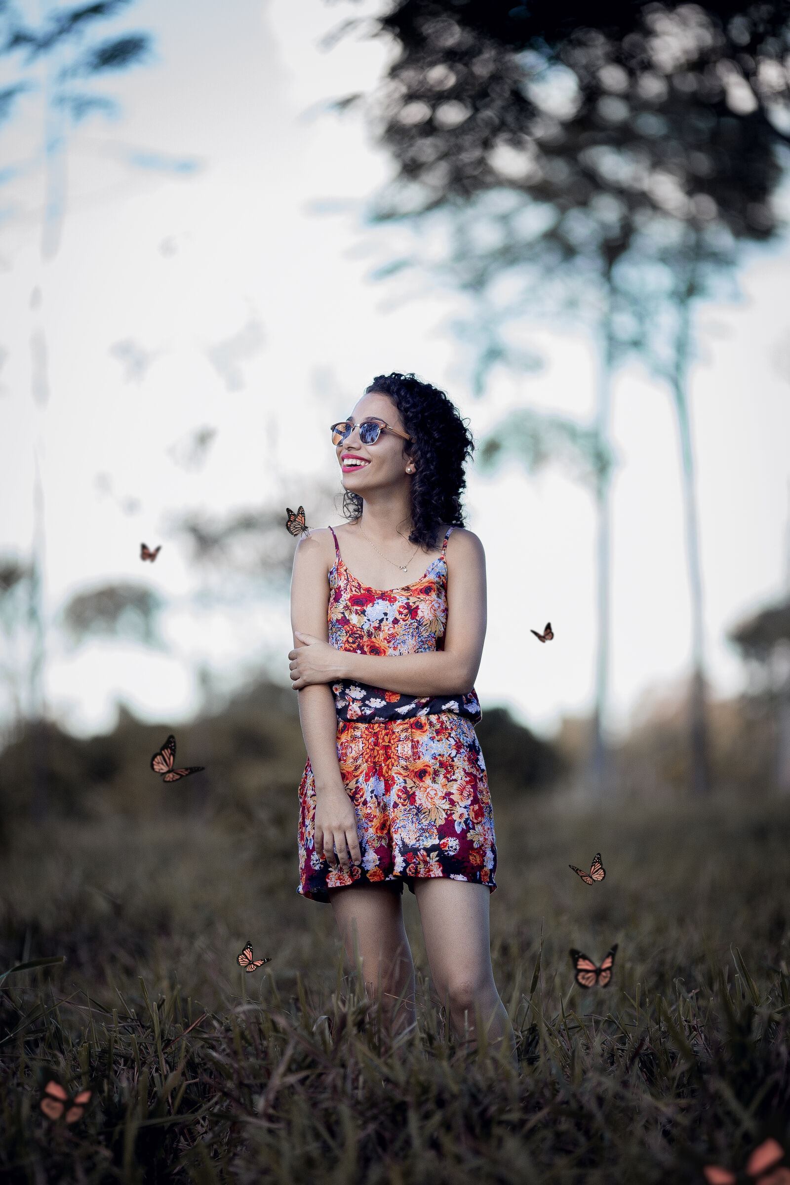 Canon EF 135mm F2L USM sample photo. Beautiful, blur, butterflies, curly photography