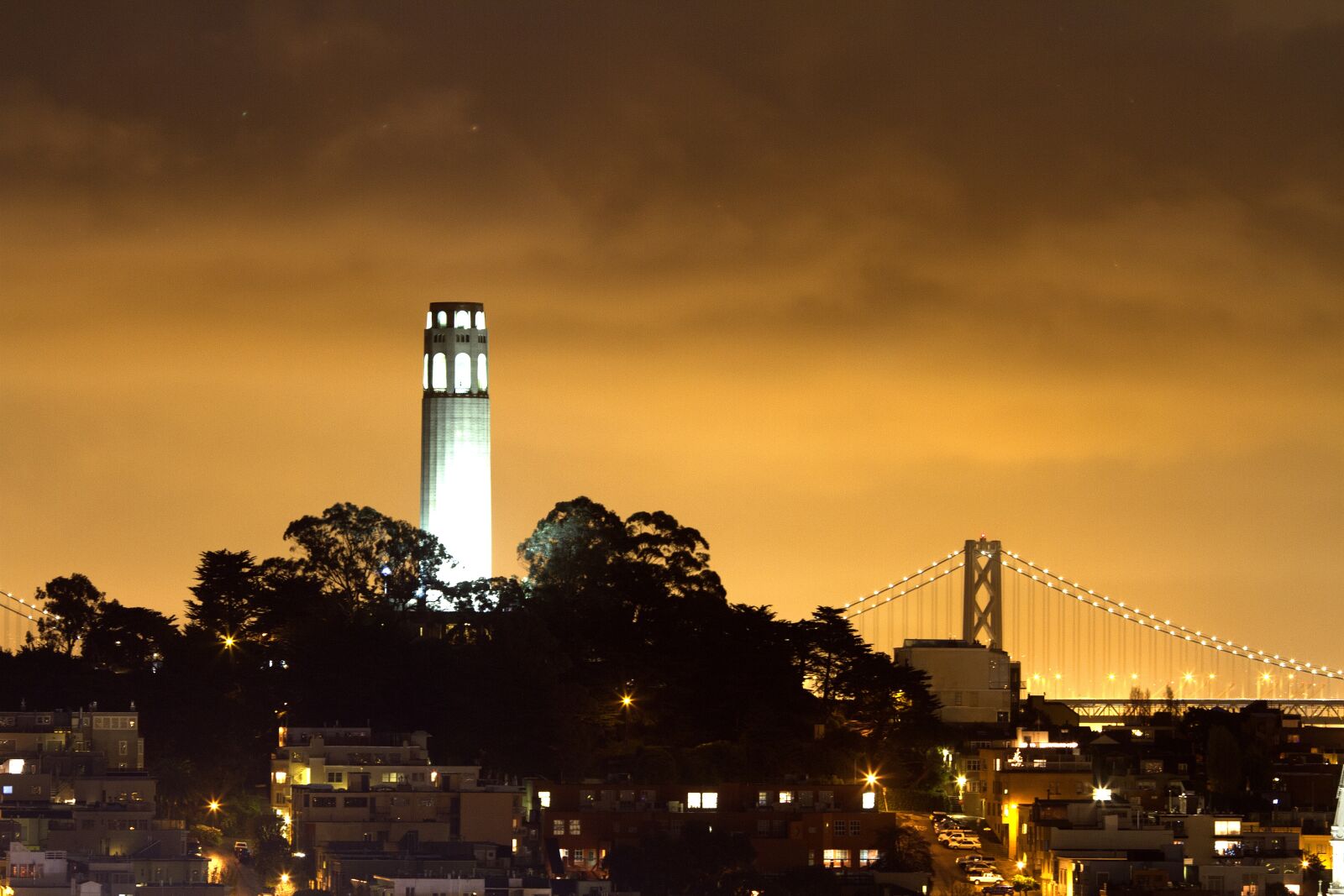 Canon EF 135mm F2L USM sample photo. Coit tower, san francisco photography