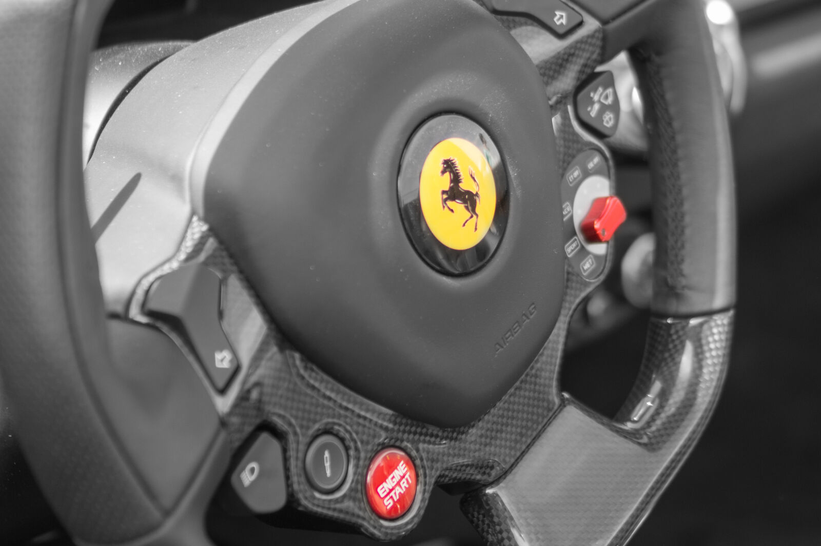 Sony DT 35mm F1.8 SAM sample photo. Car, ferrari, italian, steering photography