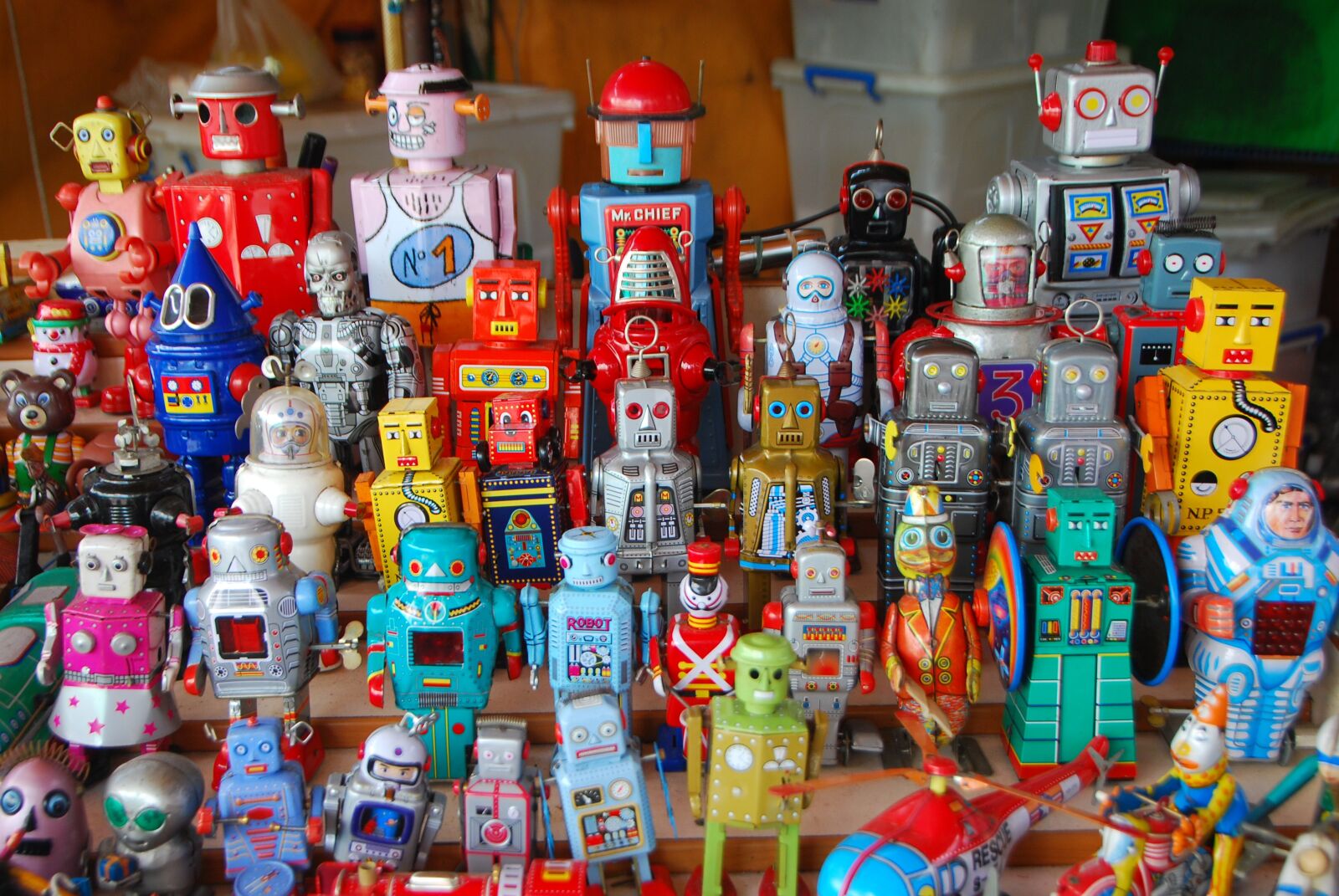 Nikon D80 sample photo. Tin toys, toys, childhood photography