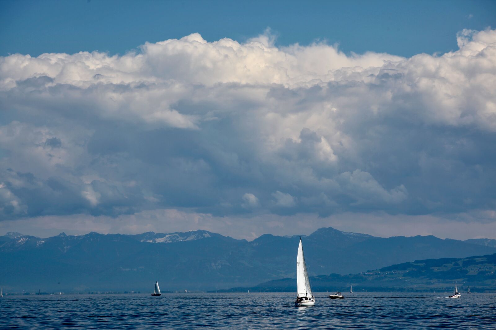 Canon EOS 5D Mark II + Canon EF 70-300mm F4-5.6 IS USM sample photo. Sail, lake constance, alpine photography