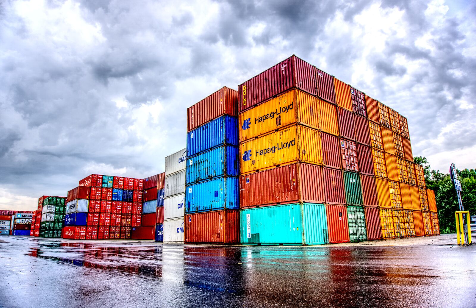 Sony a6000 sample photo. Container, port, loading photography