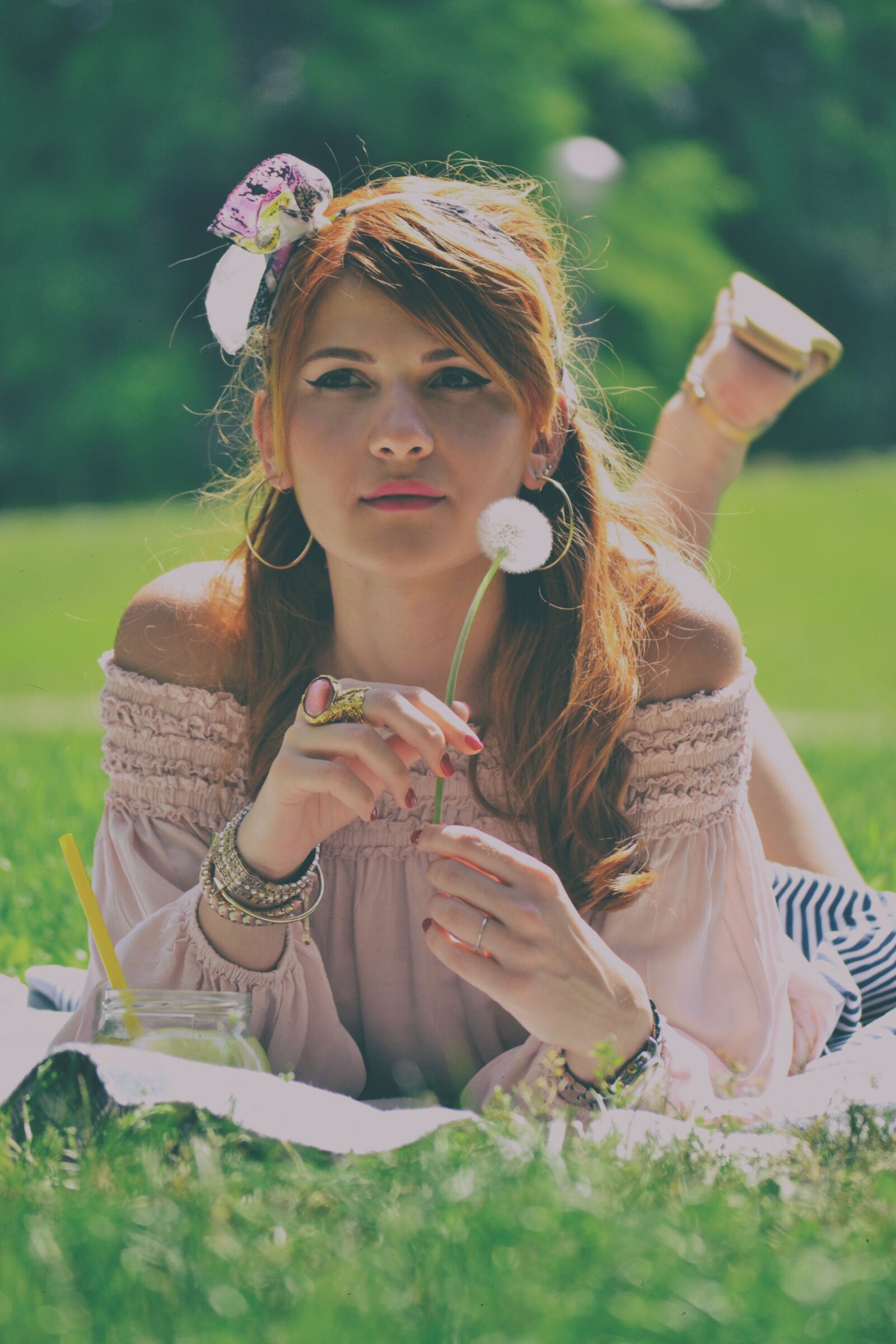 Nikon D3100 sample photo. Beautiful, girl, dandelion photography