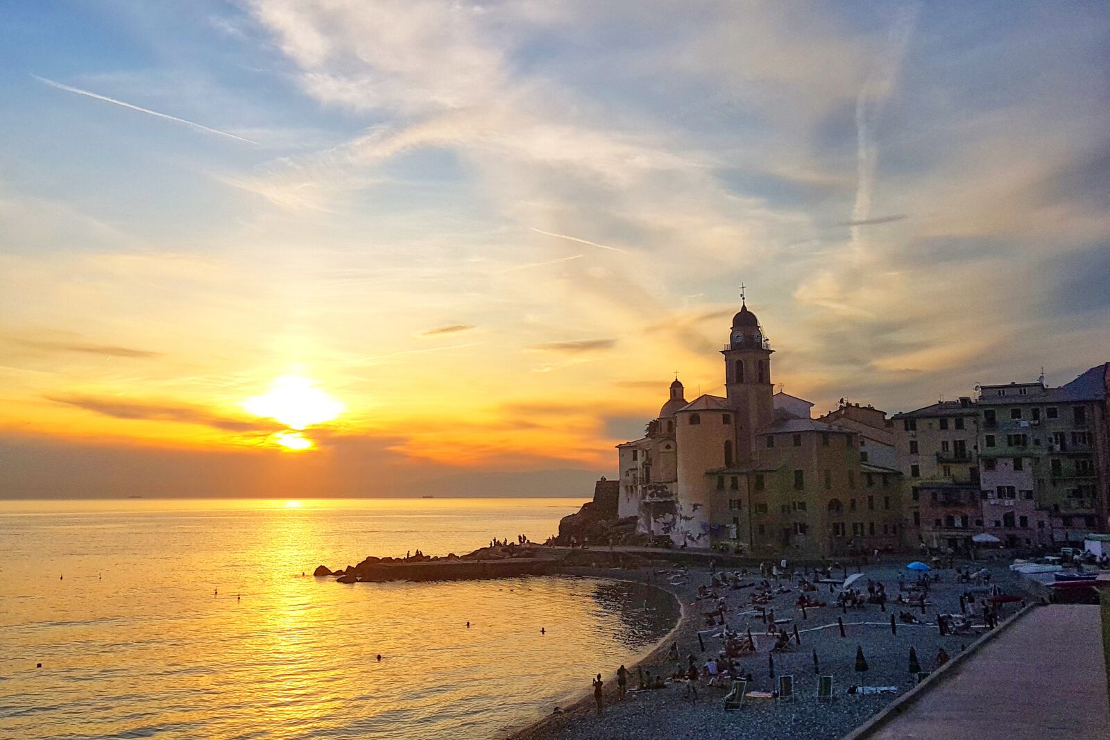 Samsung Galaxy S7 sample photo. Camogli, recco, sunset photography