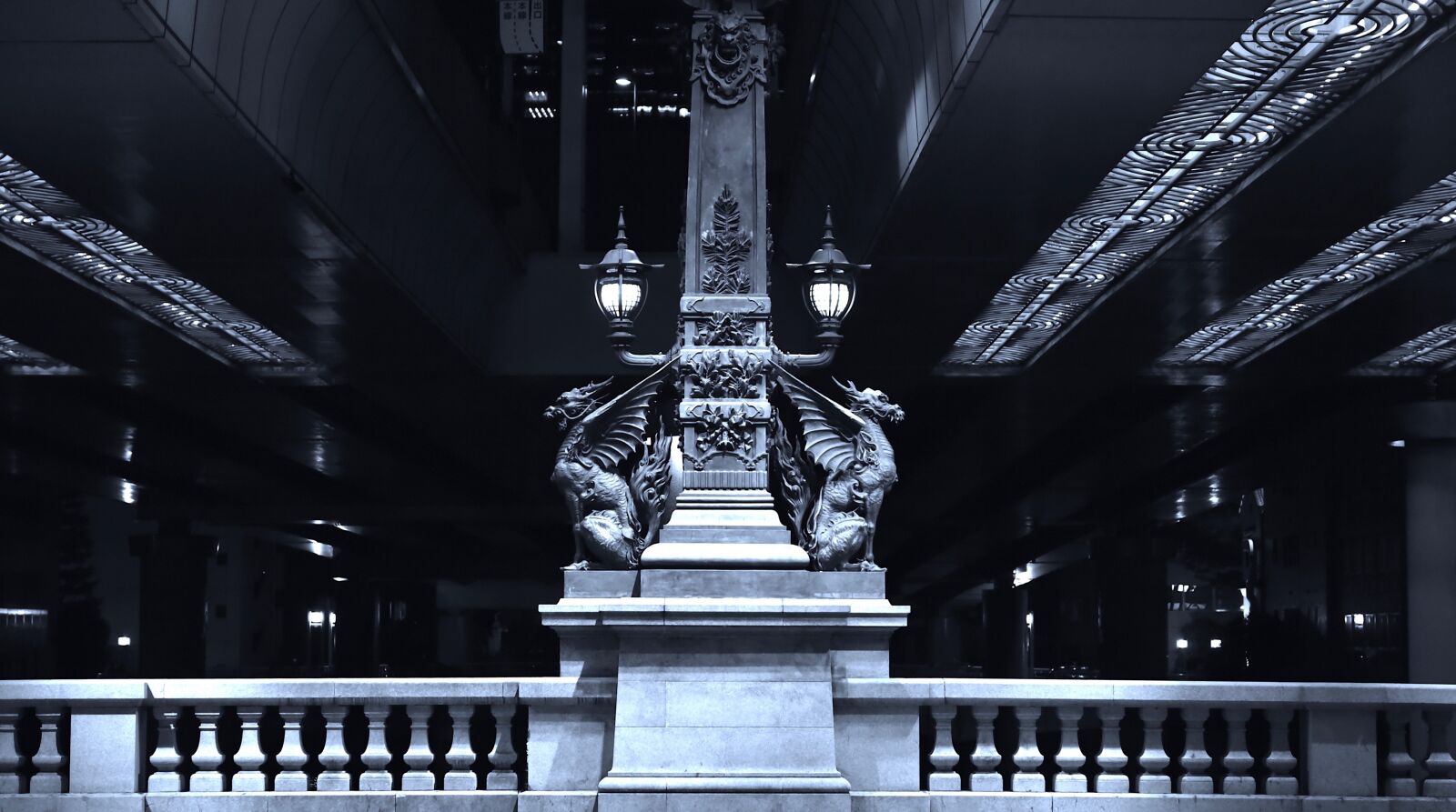 Nikon D750 sample photo. Phantasmal image, nihonbashi, night photography