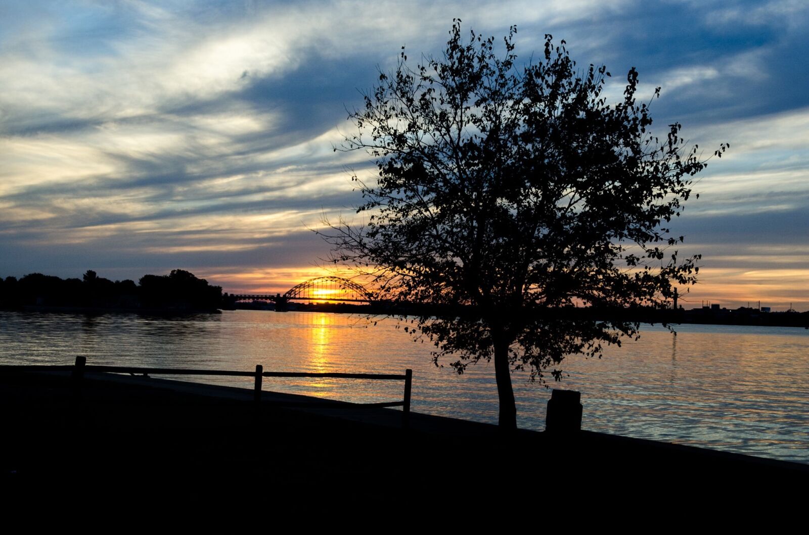 Nikon D7000 sample photo. Sunset, delaware river, tree photography