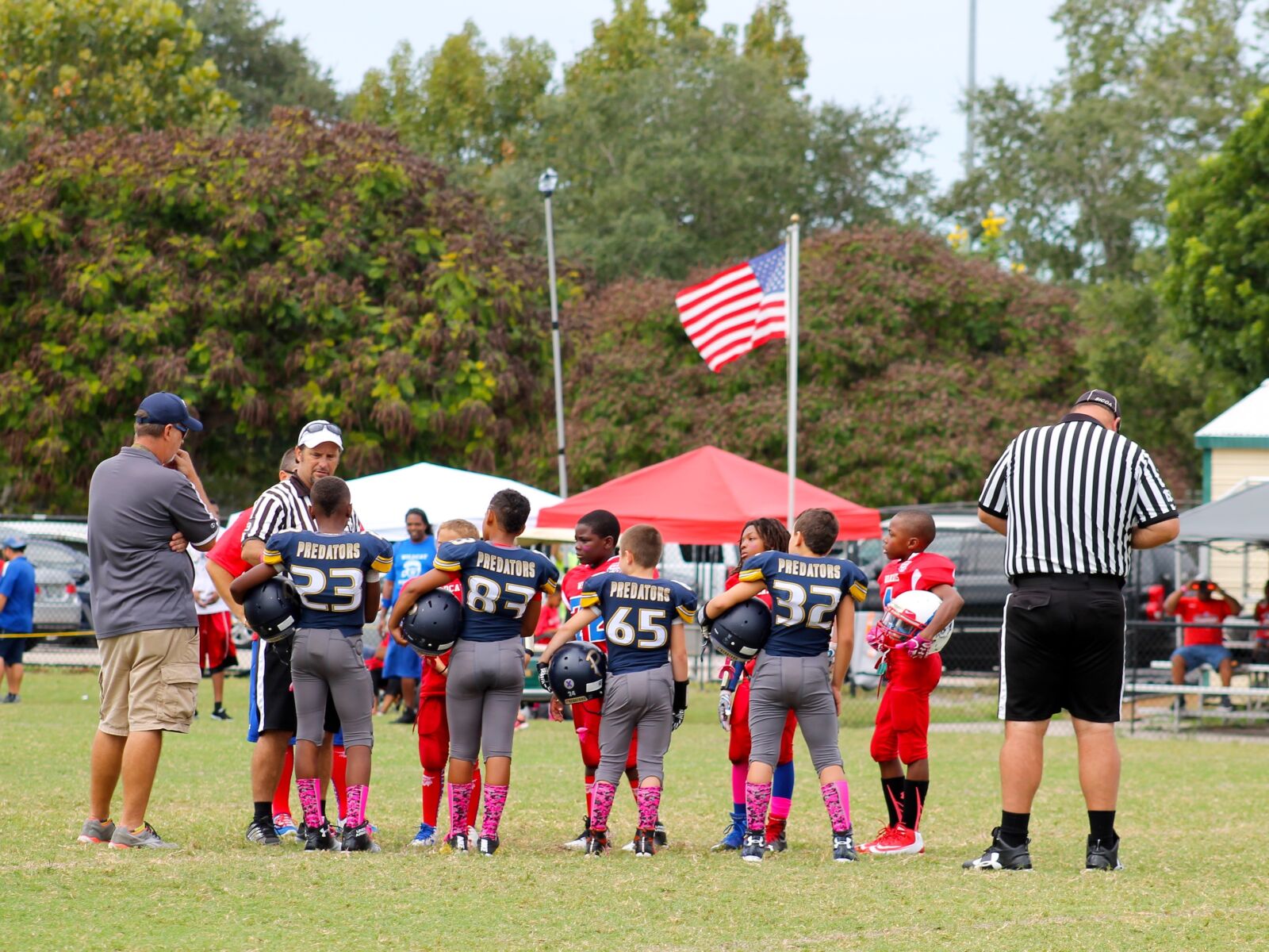 Canon EF 75-300mm f/4-5.6 sample photo. Youth football, pee wee photography