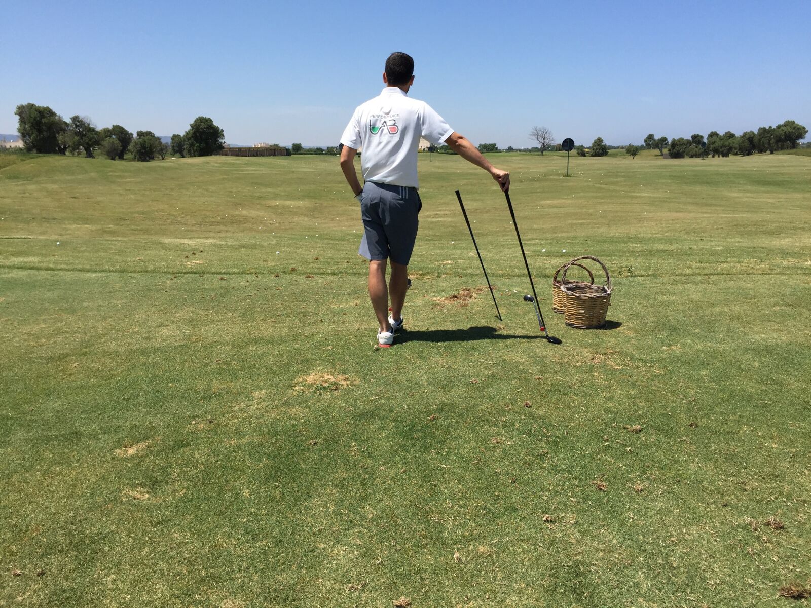 Apple iPhone 6 sample photo. Golf, grass, basket photography