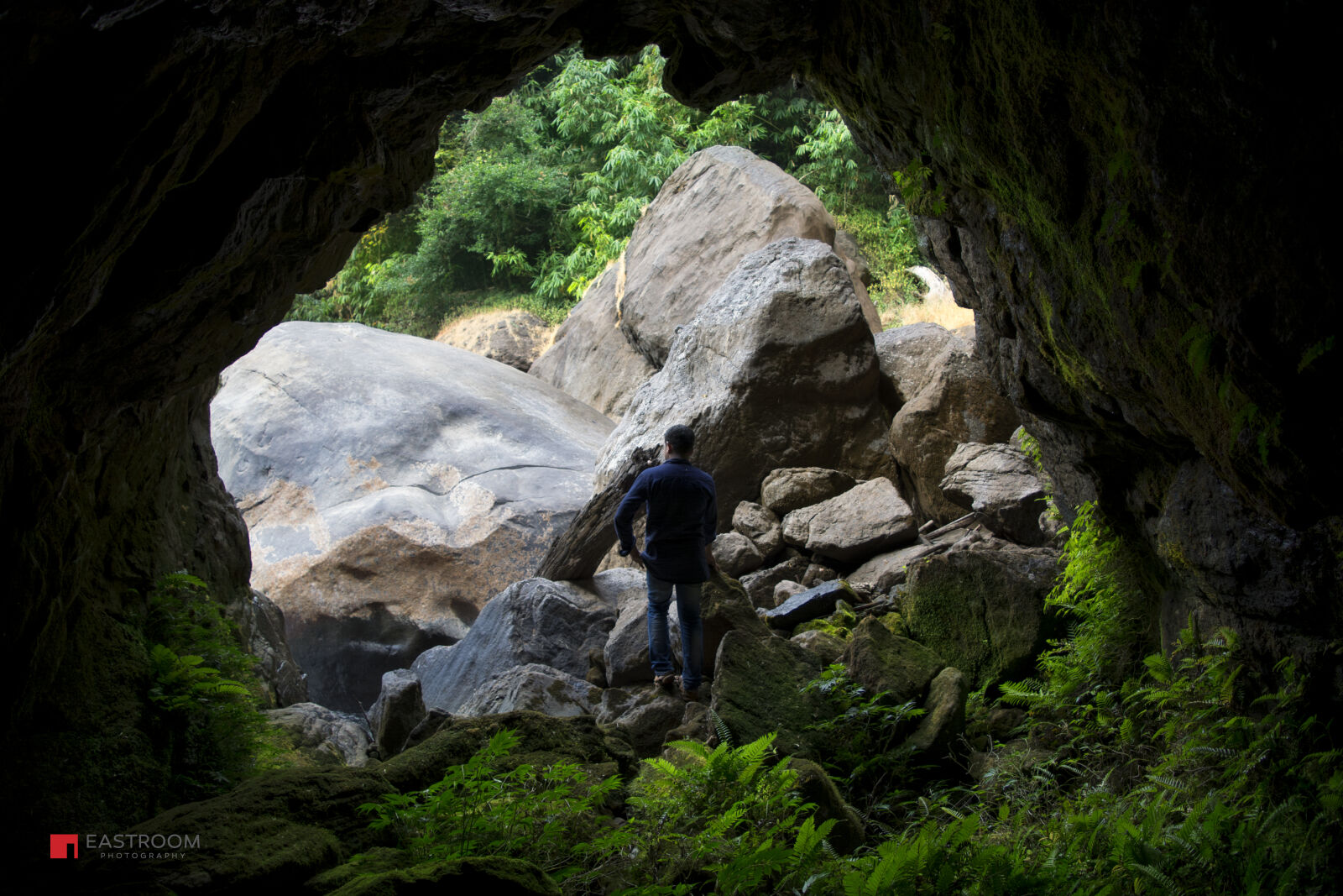 Nikon D5200 sample photo. Cave, green, man, standing photography