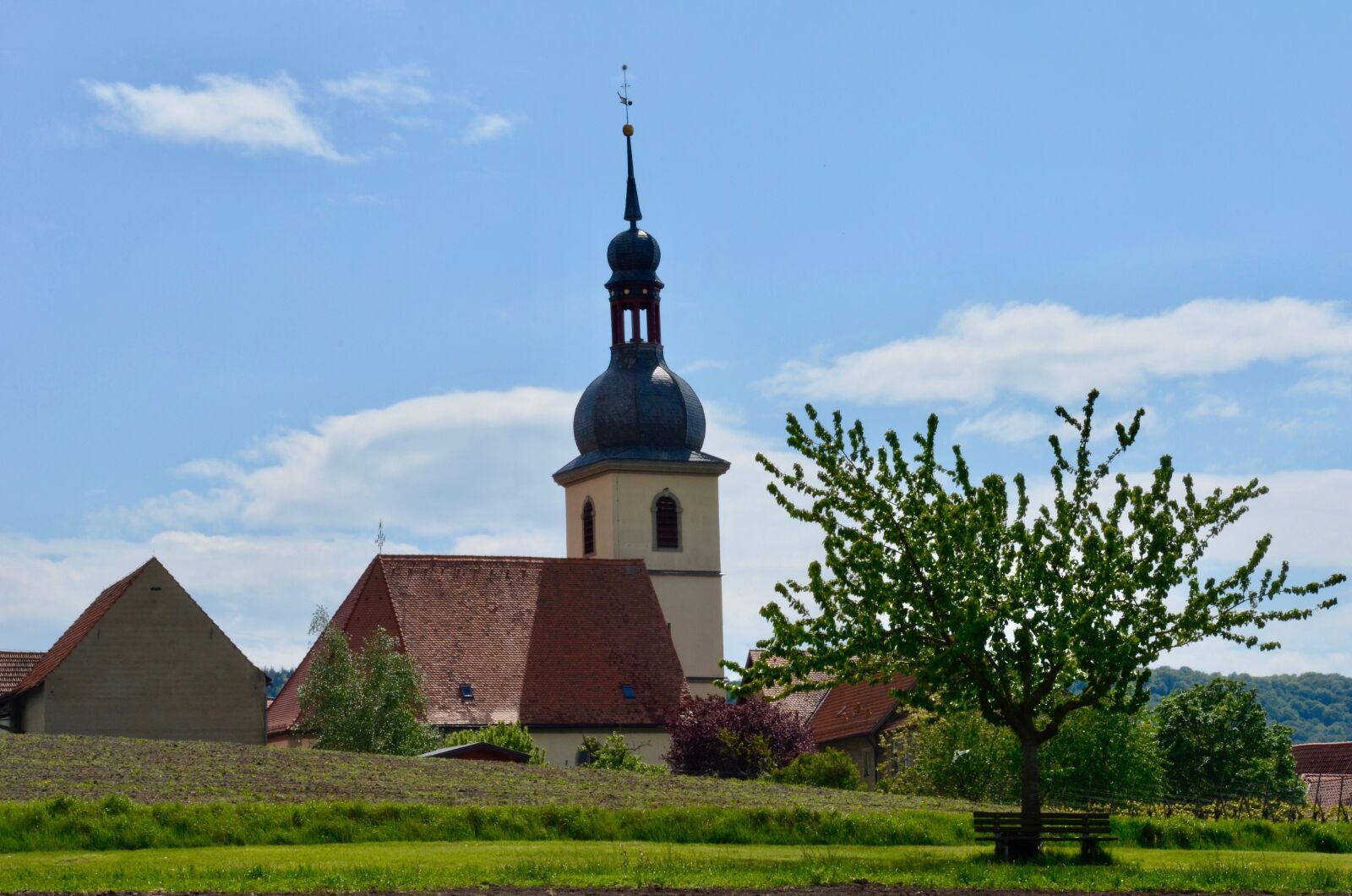Nikon D5100 sample photo. Village church, steeple, church photography