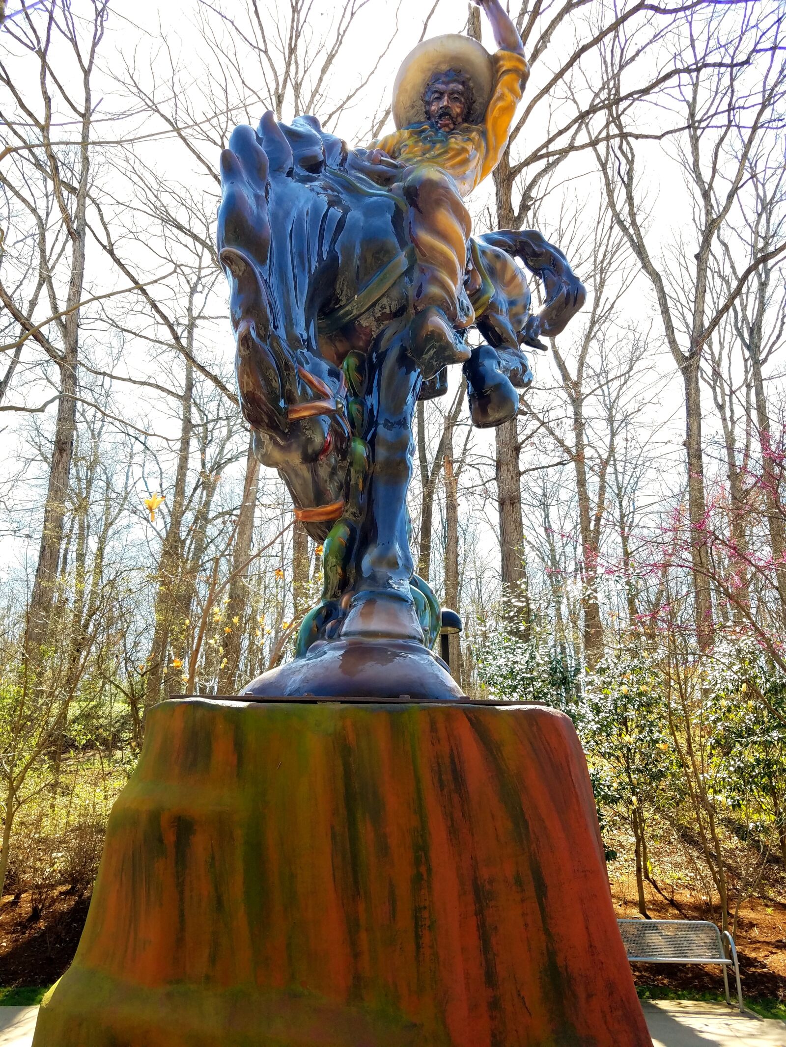 Samsung Galaxy S7 sample photo. Art, cowboy, horse, statue photography