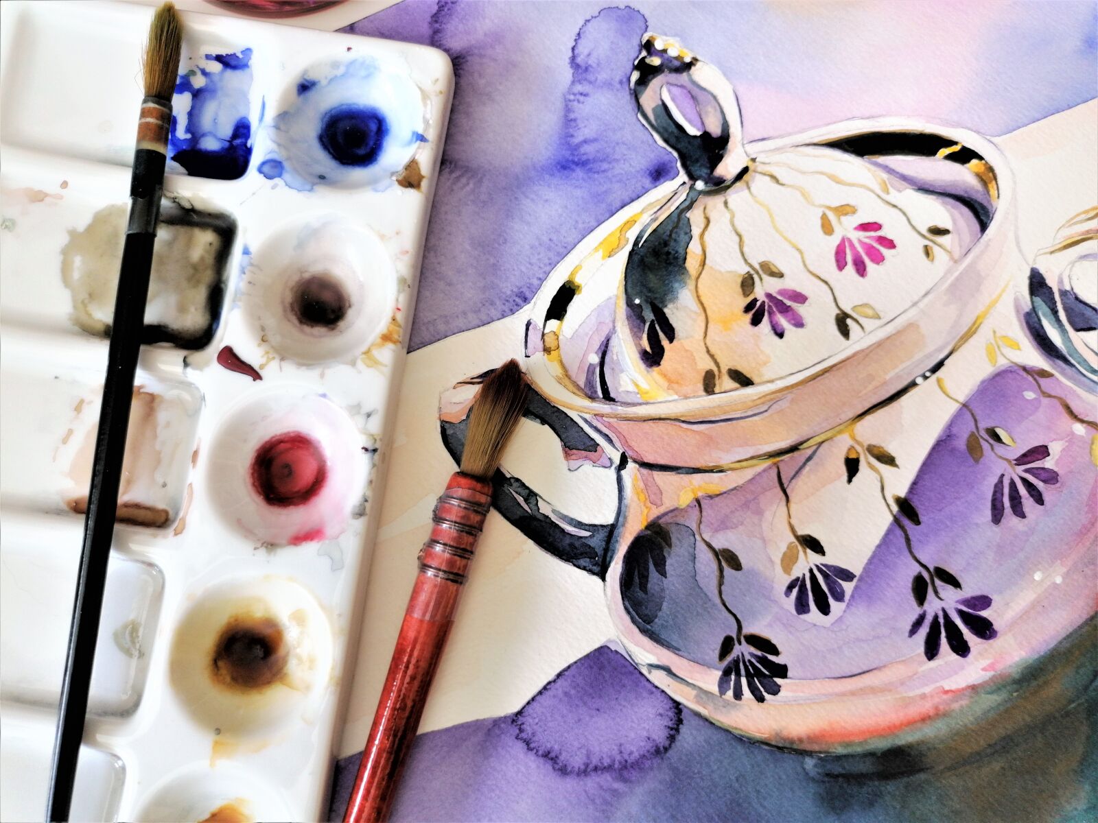HUAWEI P30 LITE sample photo. Watercolor, painting, art photography