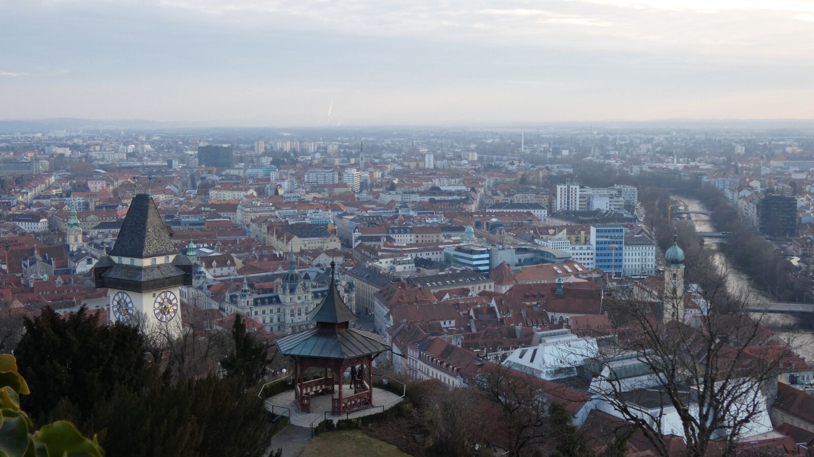 Panasonic DC-FZ83 sample photo. Graz, clock tower, schlossberg photography