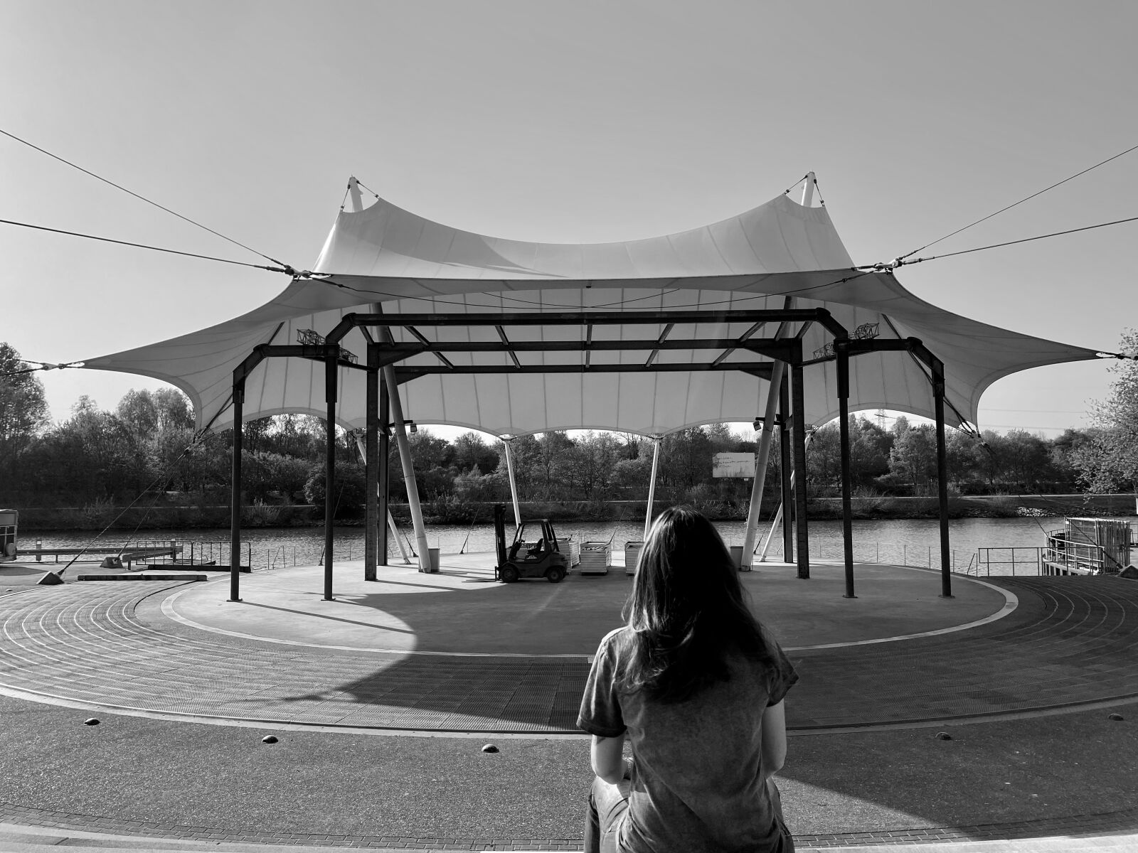 Apple iPhone 11 Pro sample photo. Empty venue, amphitheater, gelsenkirchen photography