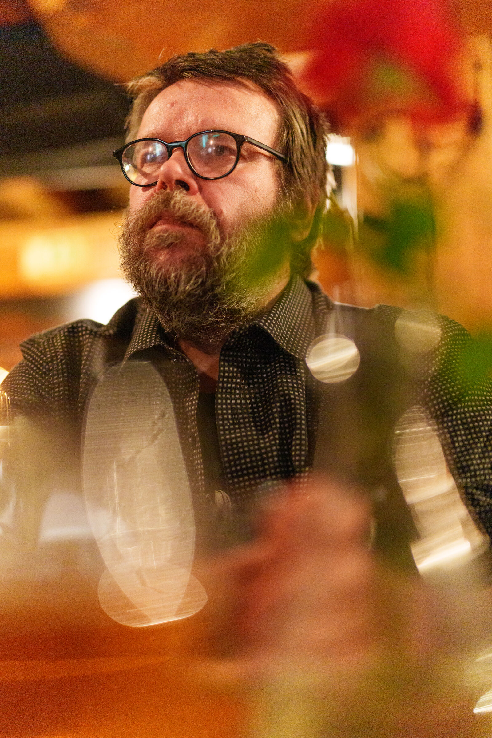 Sony a7R V sample photo. Artist among bokeh photography