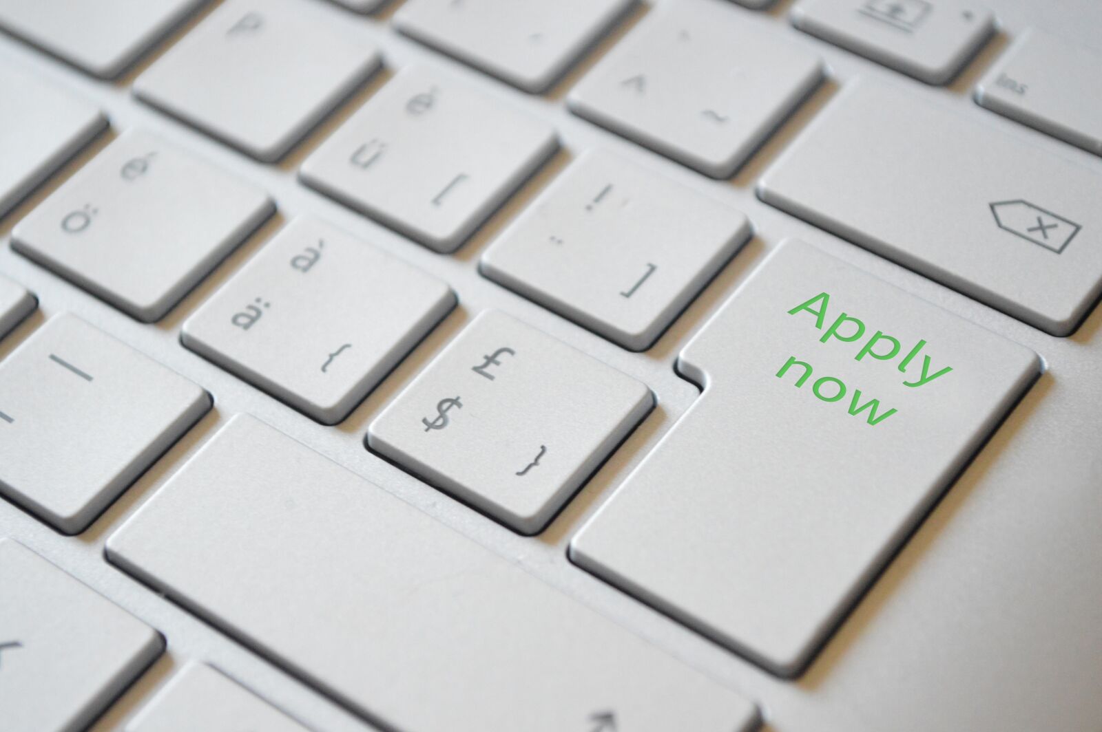Nikon D3200 sample photo. Application, keyboard, apply now photography