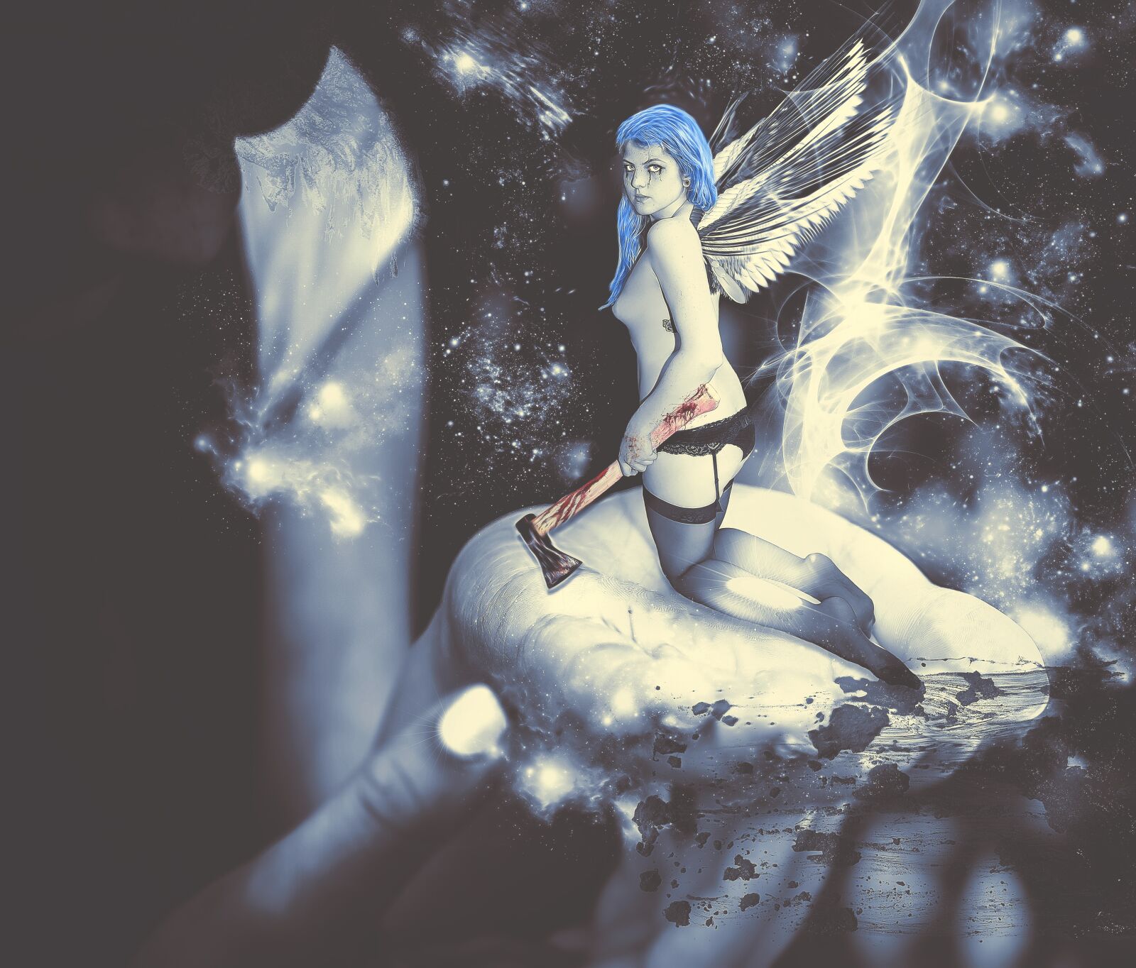 Nikon D300 sample photo. Composing, angel, devil photography