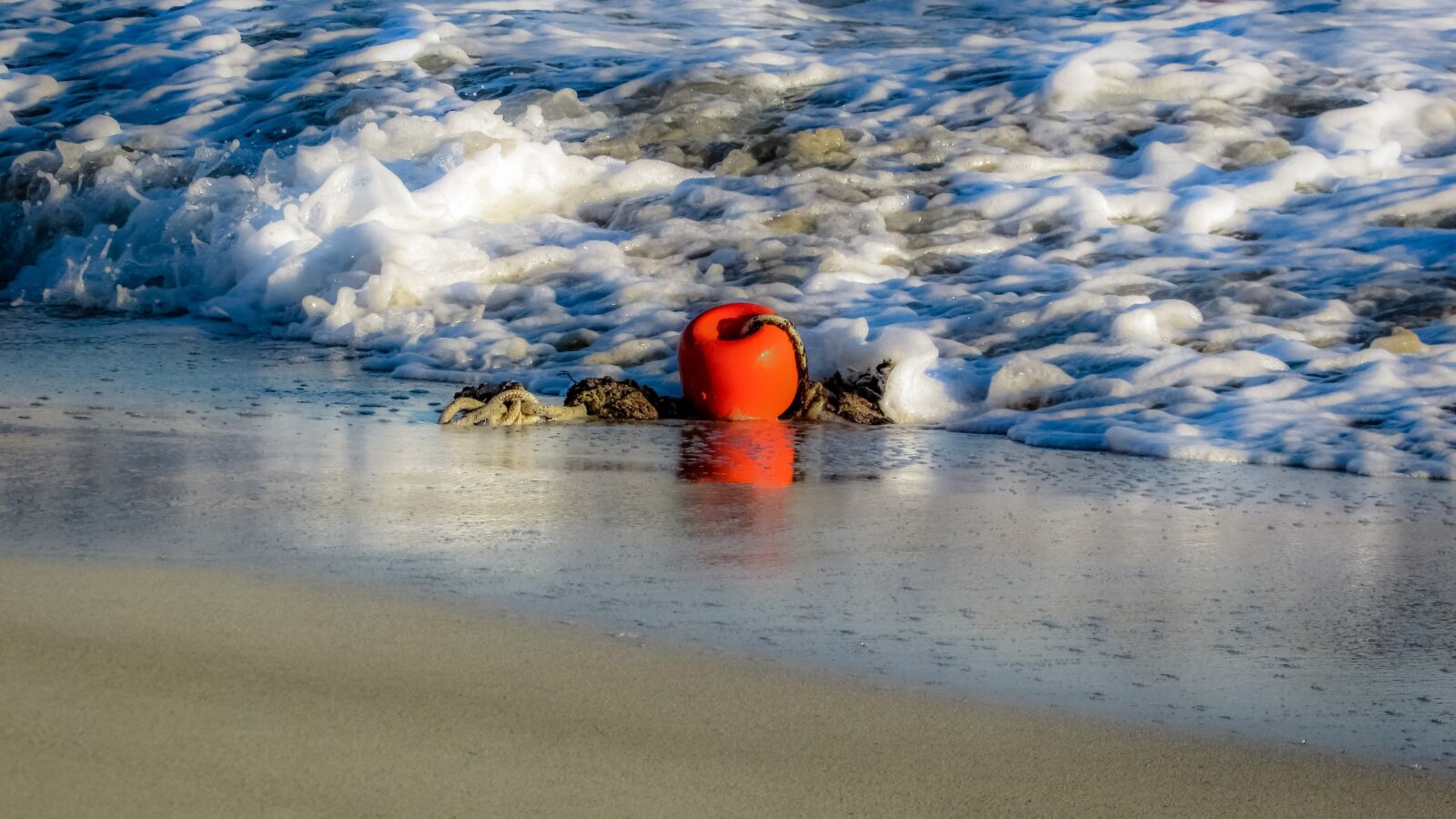 Canon PowerShot SX400 IS sample photo. Buoy, orange, sea photography