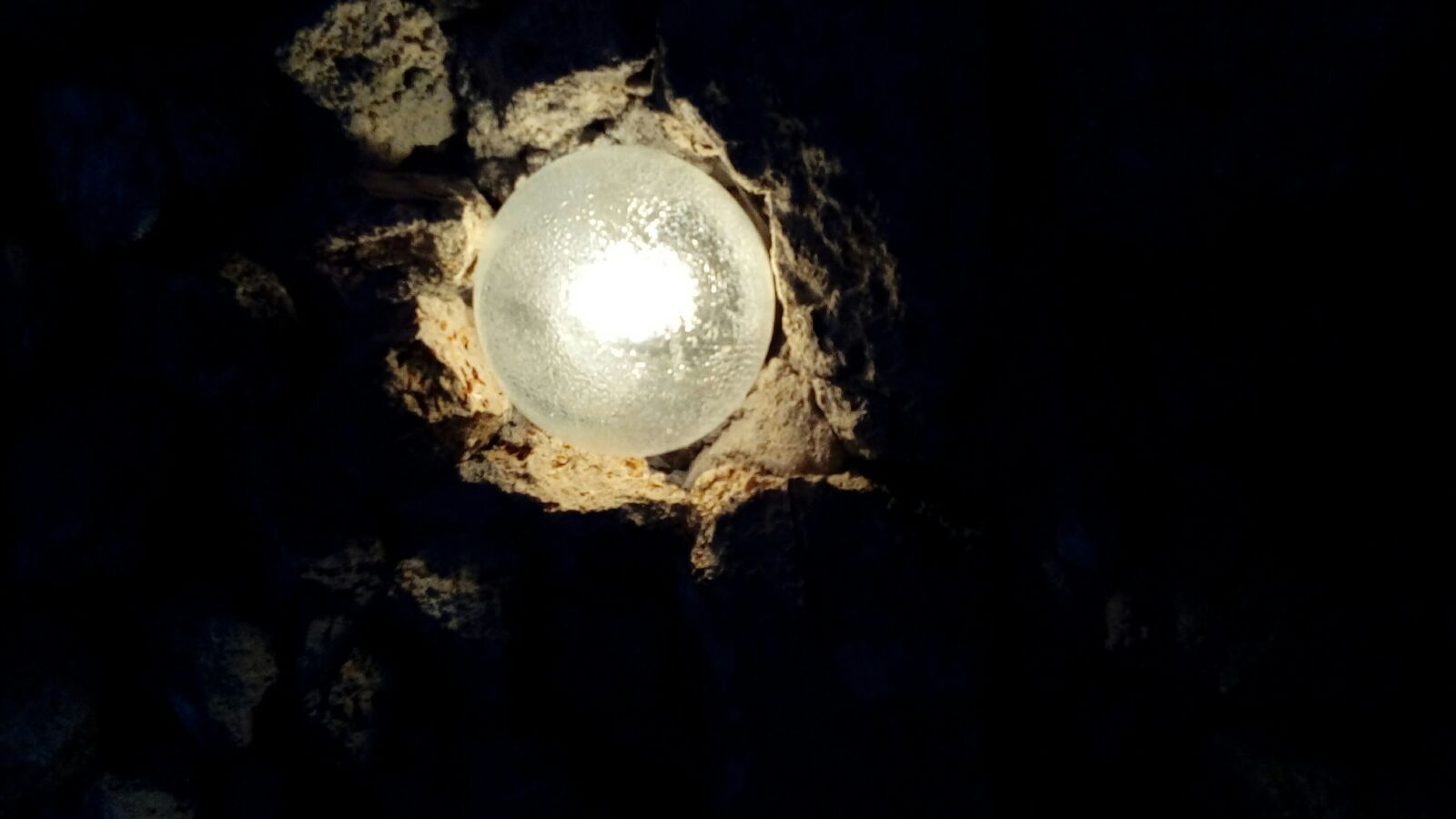 ZTE T620 sample photo. Cave, lightbulb, stone photography