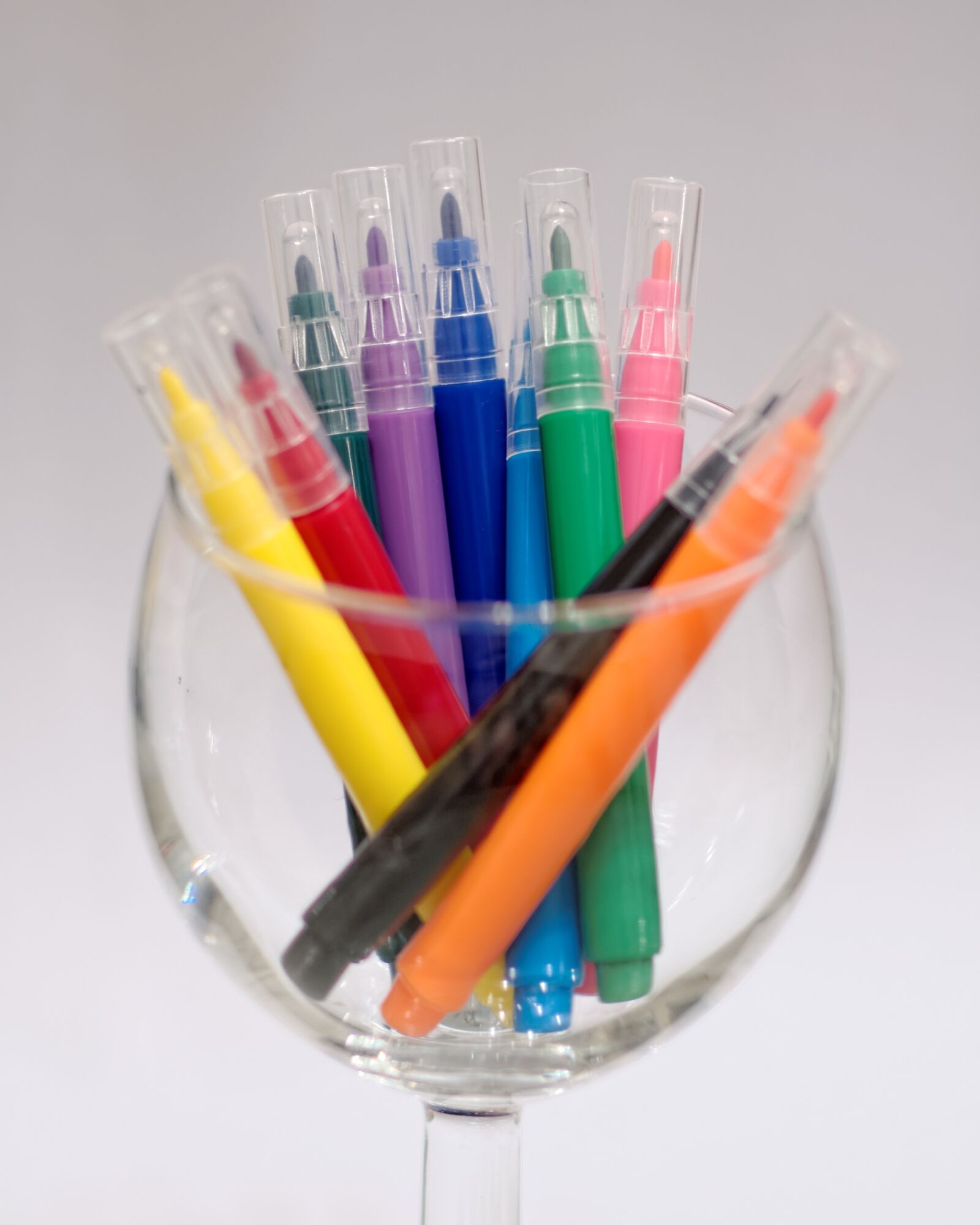 Nikon D50 sample photo. Colorful, pens, colored pencils photography